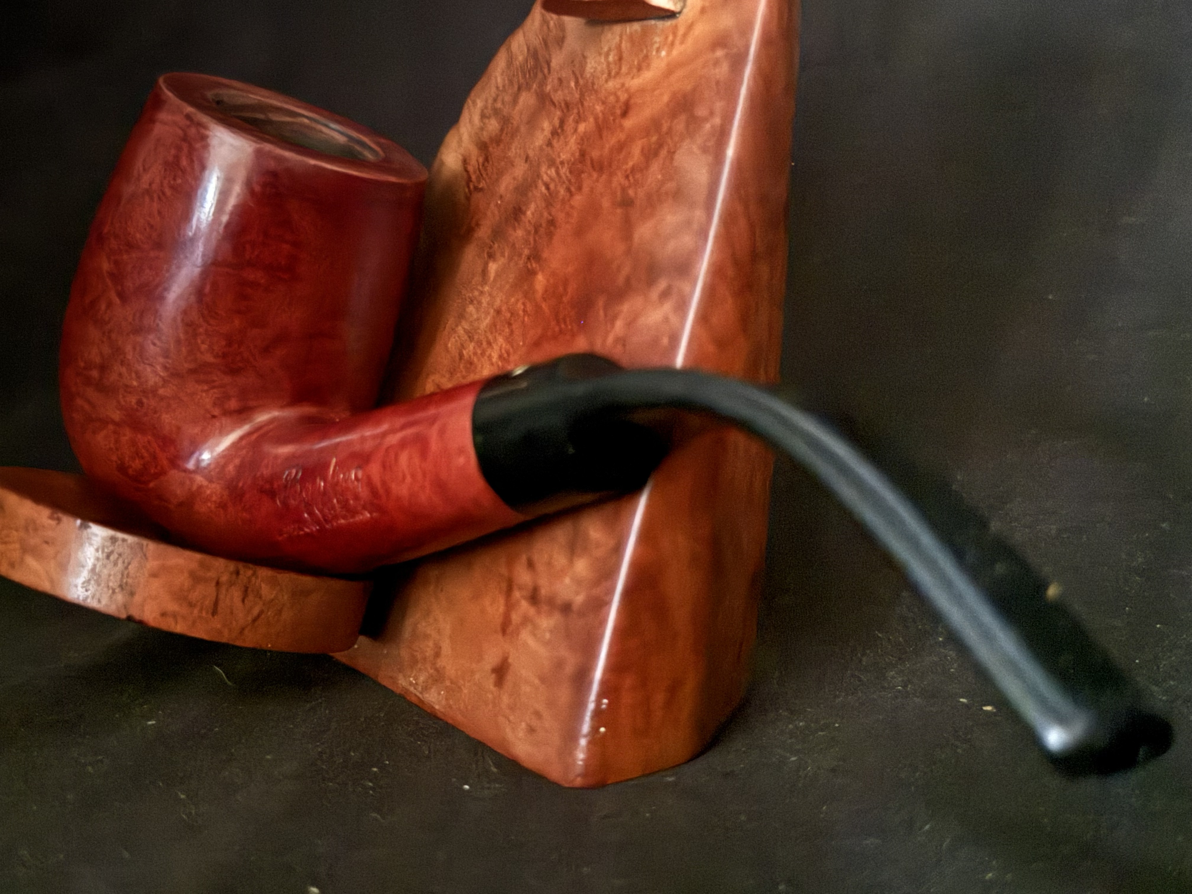 Barling T.V.F. 5639 London England Smooth Bent Billiard Estate Pipe, Saddle Stem 9