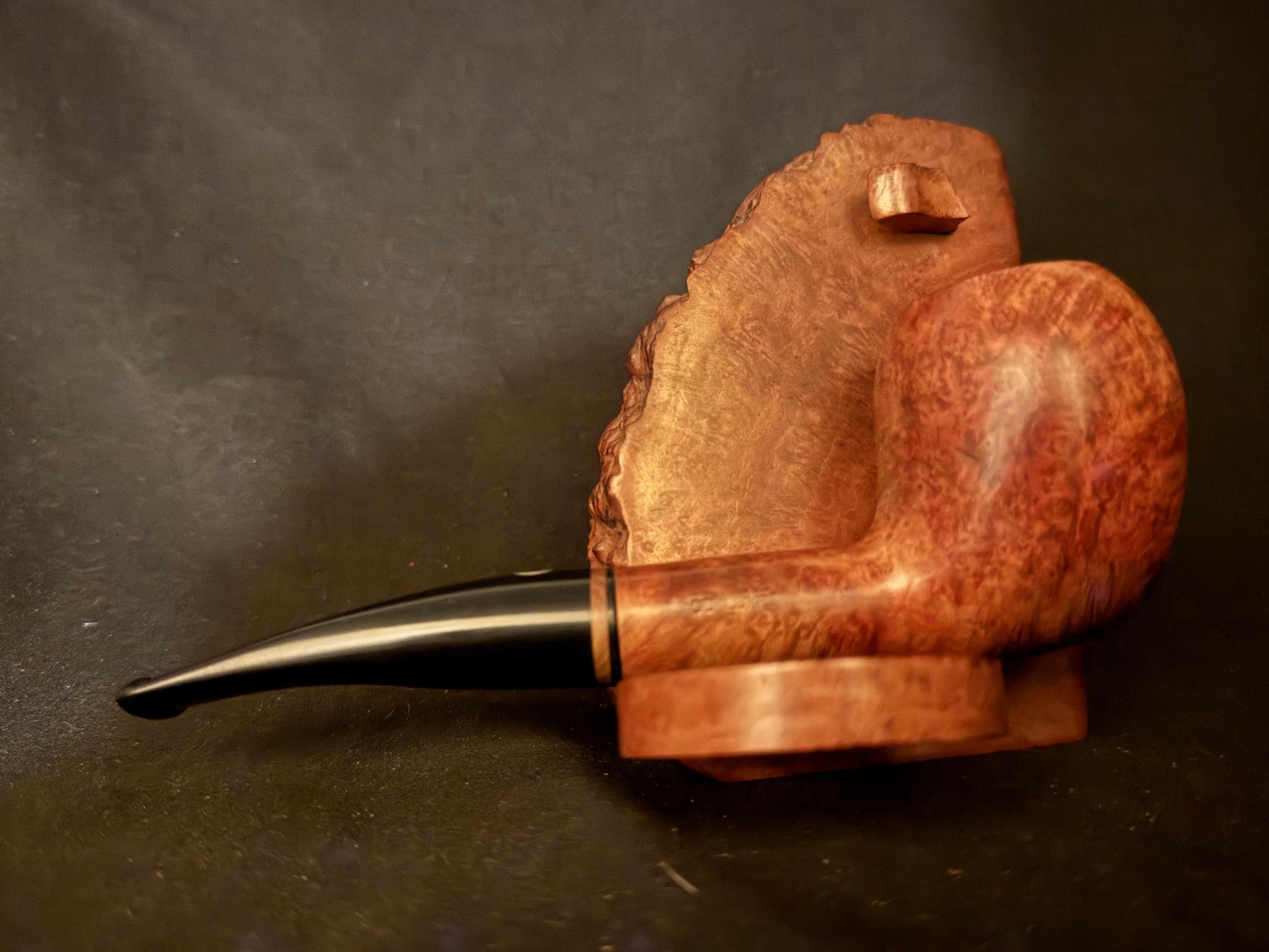 Barontini De Luxe Smooth Estate Pipe with Vulcanite Tapered Stem, Fishtail Bit and 9mm Filter 5