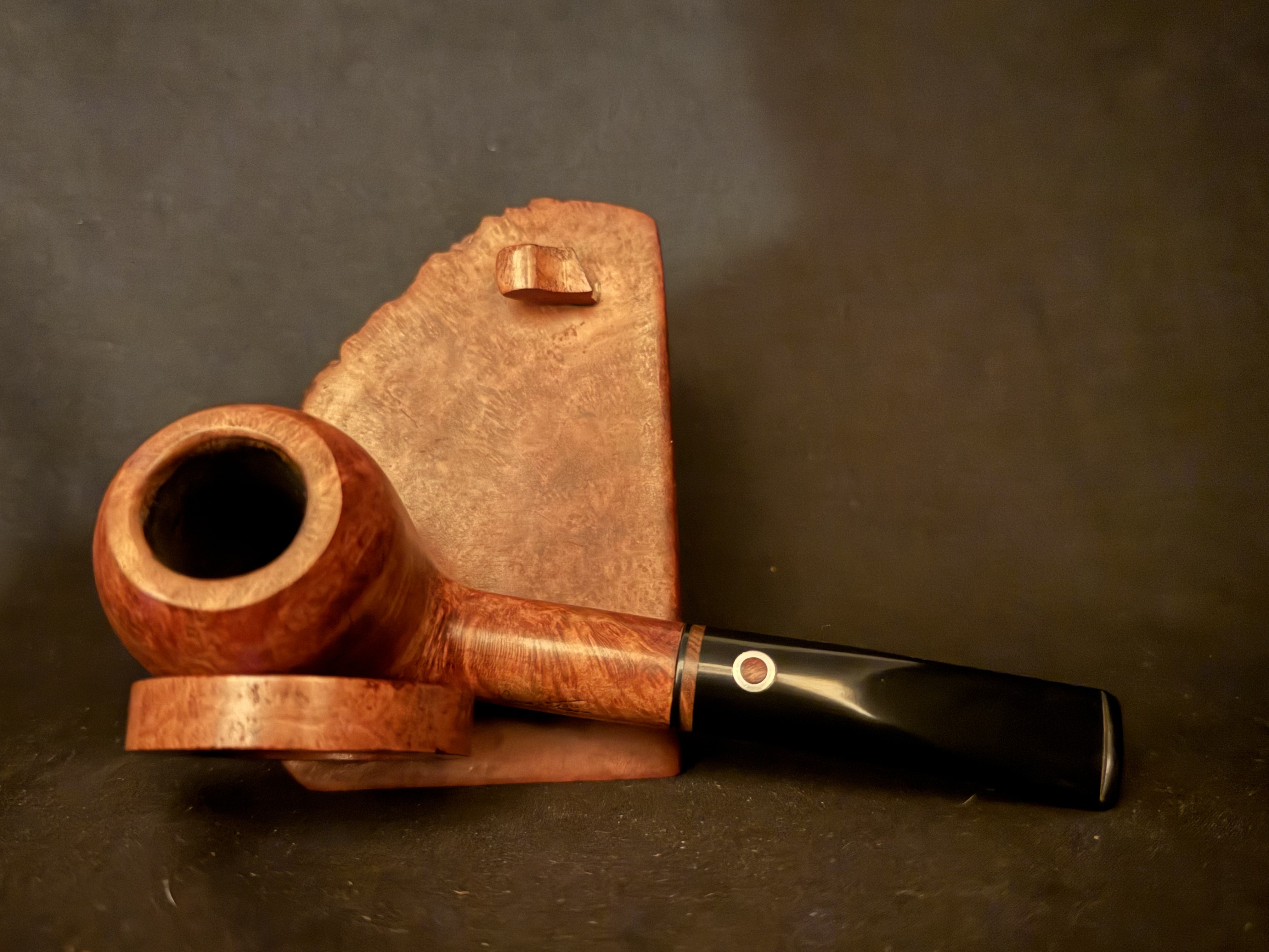 Barontini De Luxe Smooth Estate Pipe with Vulcanite Tapered Stem, Fishtail Bit and 9mm Filter 6