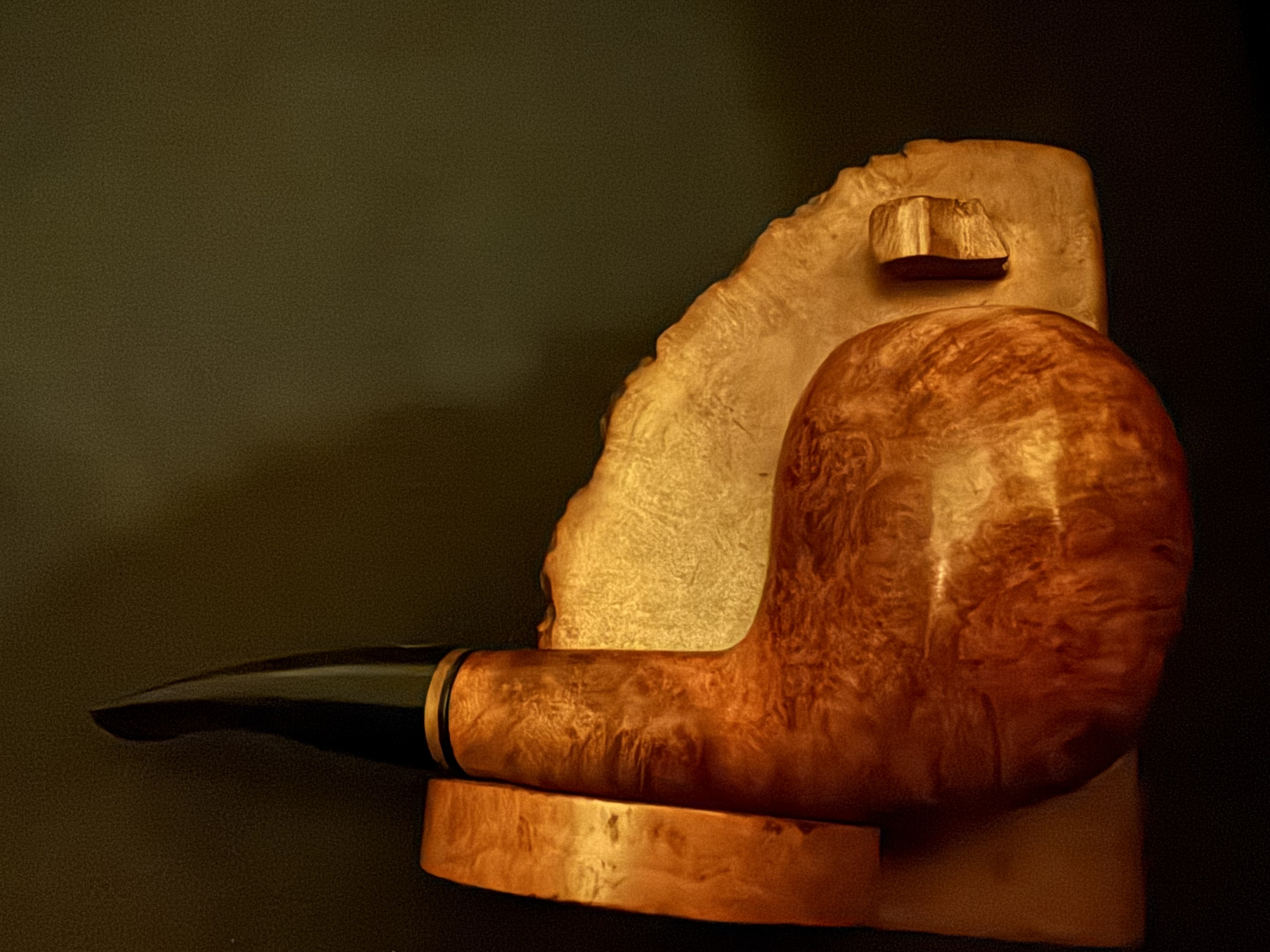 Barontini De Luxe Smooth Estate Pipe with Vulcanite Tapered Stem, Fishtail Bit and 9mm Filter 8