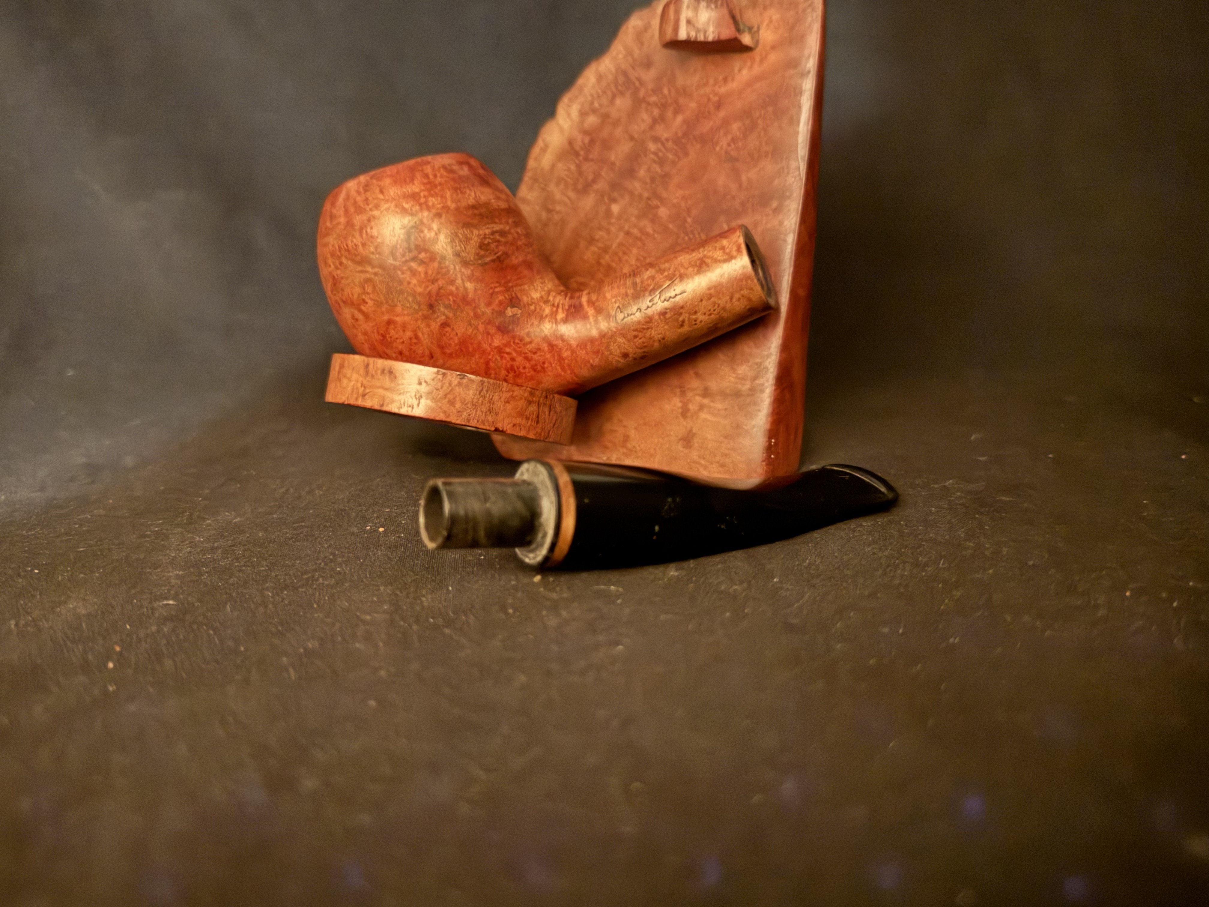 Barontini De Luxe Smooth Estate Pipe with Vulcanite Tapered Stem, Fishtail Bit and 9mm Filter 10