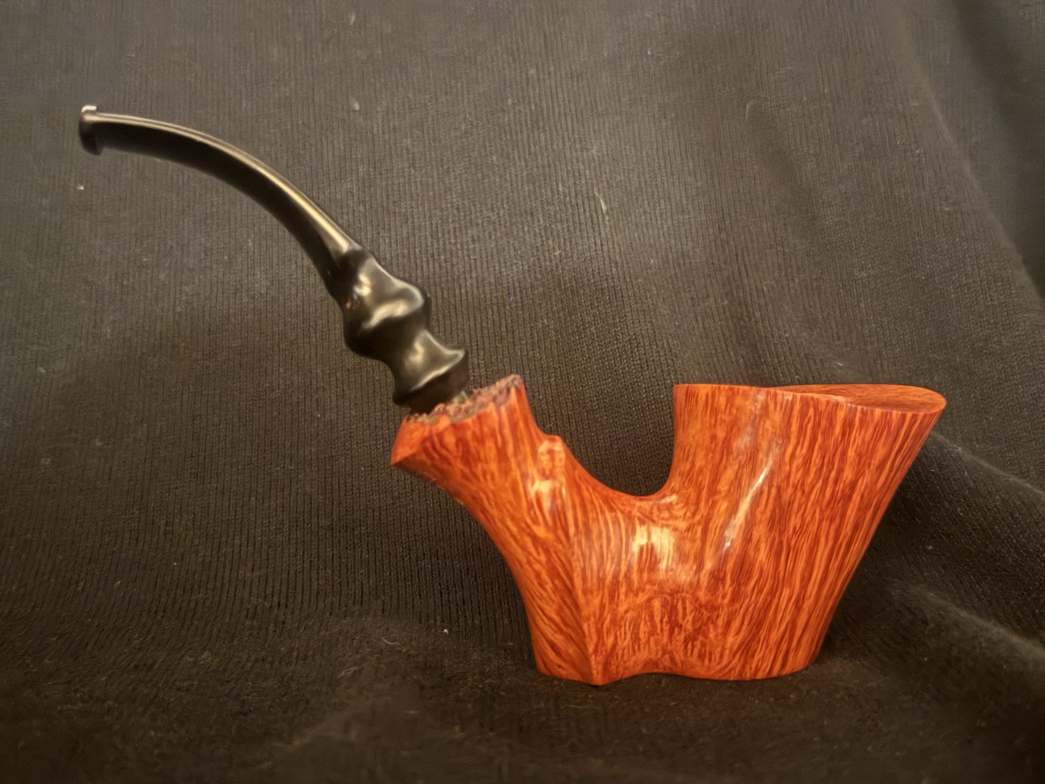 Ben Wade Hand Made Denmark Large Dublin Sitter Vulcanite Saddle Mortise Estate Pipe 5