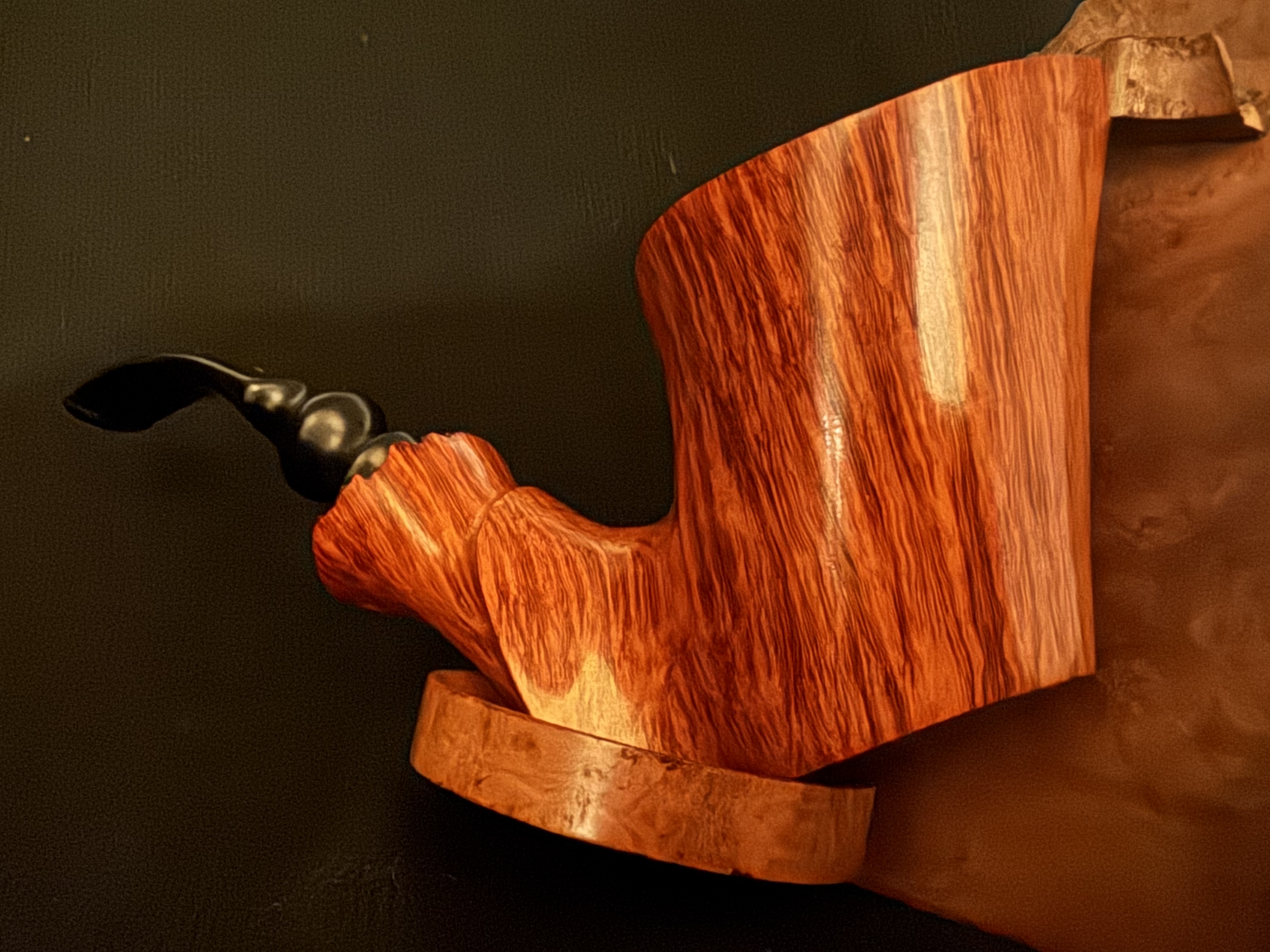 Ben Wade Hand Made Denmark Large Dublin Sitter Vulcanite Saddle Mortise Estate Pipe 8
