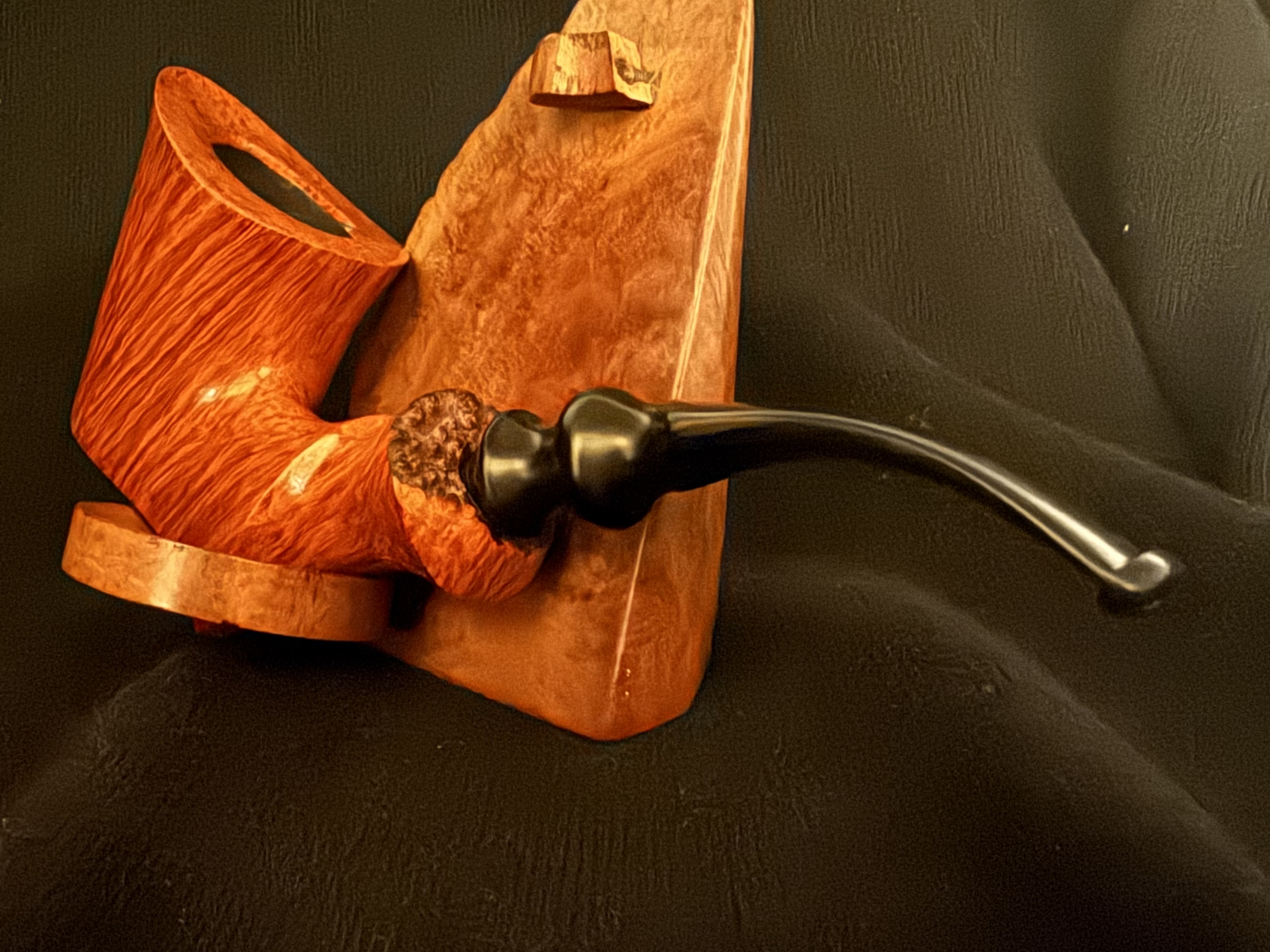 Ben Wade Hand Made Denmark Large Dublin Sitter Vulcanite Saddle Mortise Estate Pipe 9