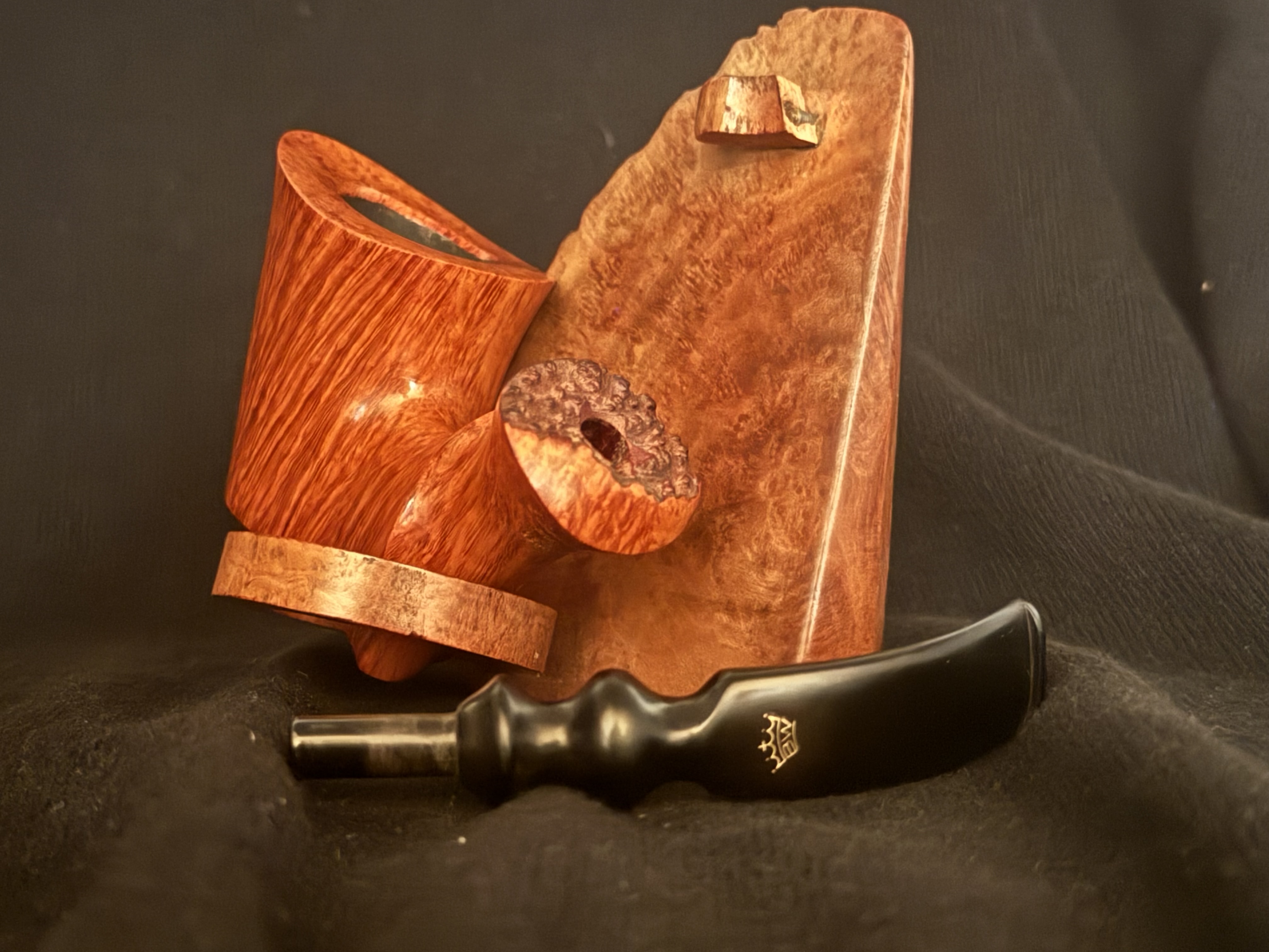 Ben Wade Hand Made Denmark Large Dublin Sitter Vulcanite Saddle Mortise Estate Pipe 10