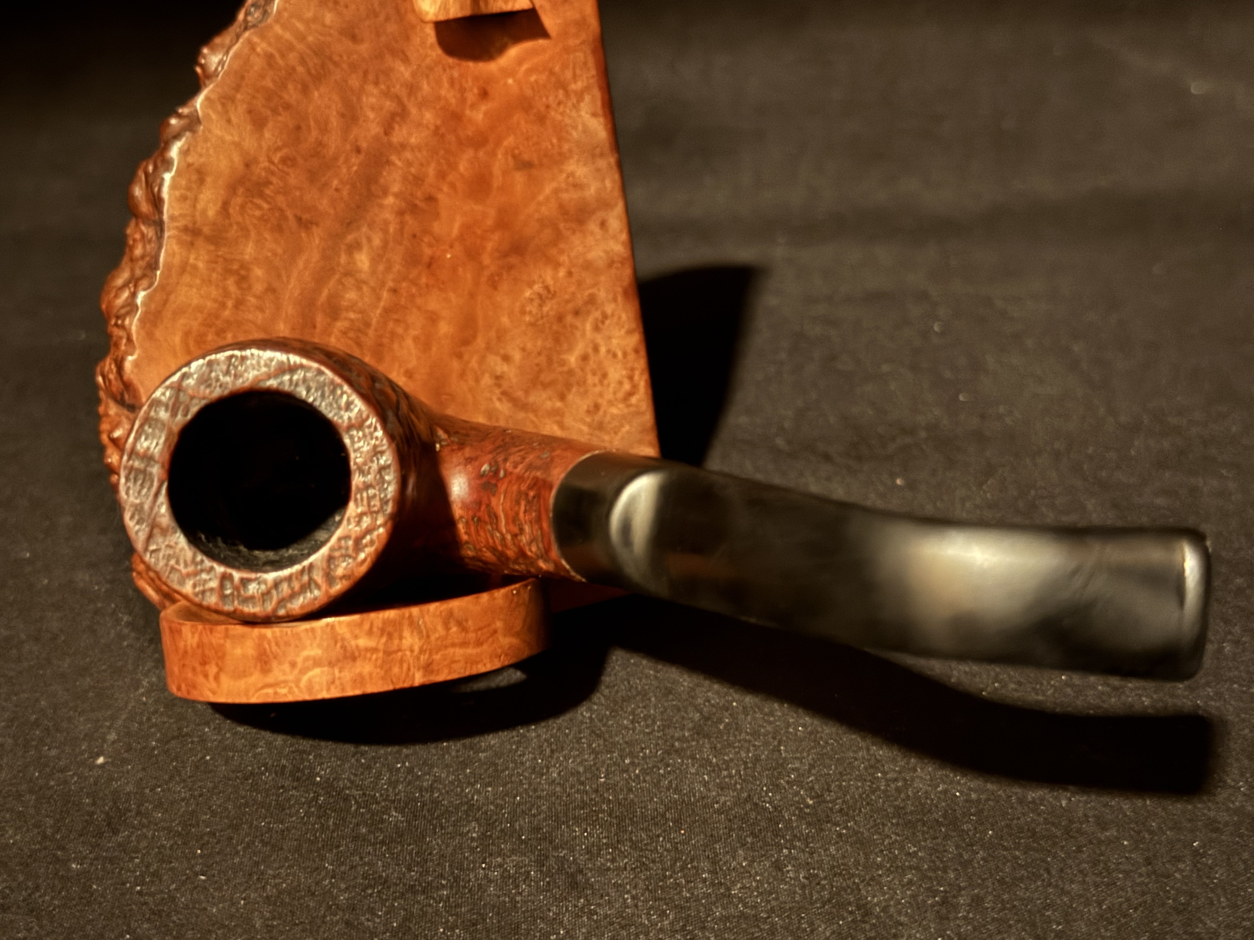 Big Ben Ecorce 5443 E Full Bent Sandblast Billiard Vulcanite Estate Pipe 5