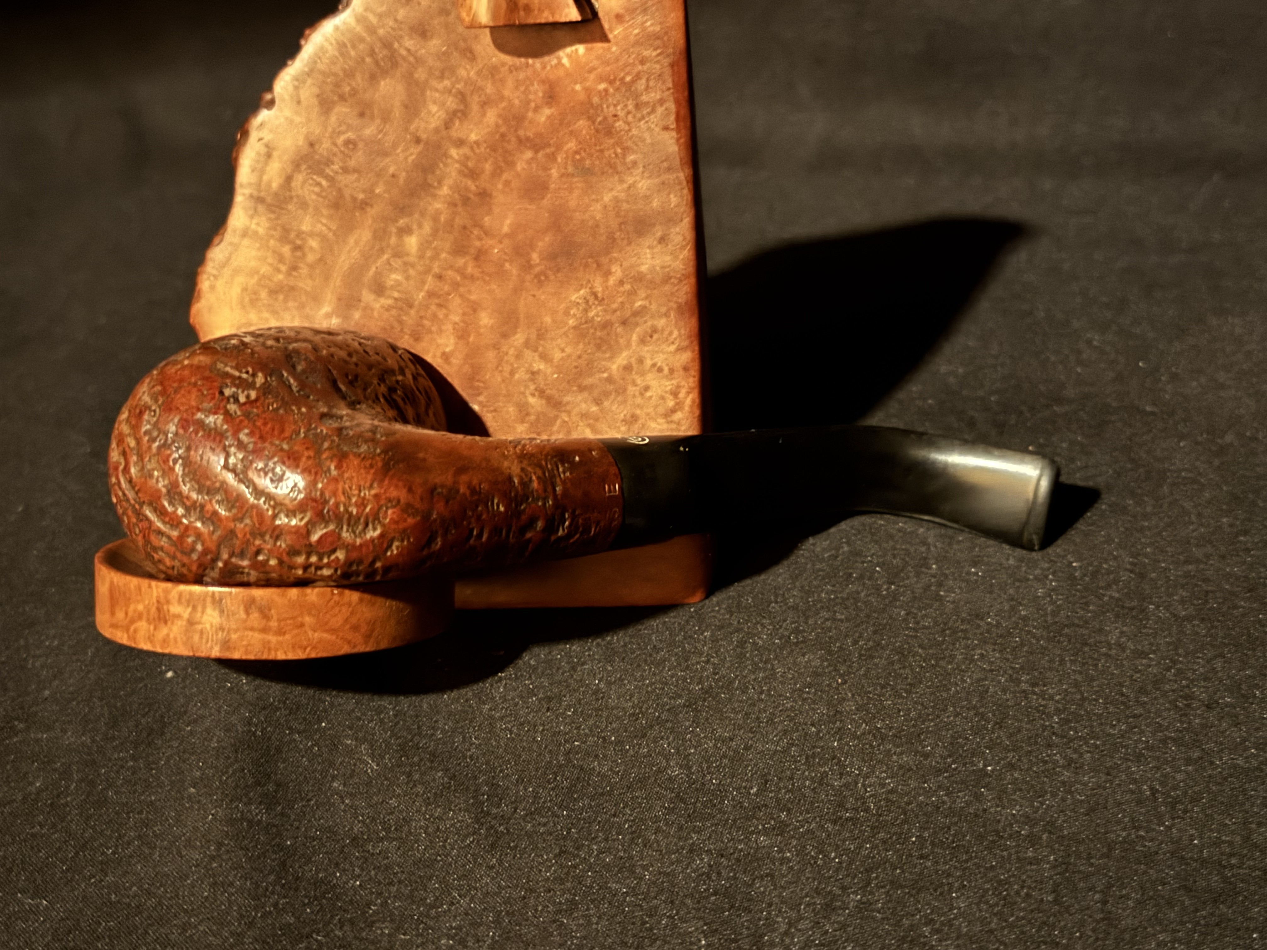 Big Ben Ecorce 5443 E Full Bent Sandblast Billiard Vulcanite Estate Pipe 6
