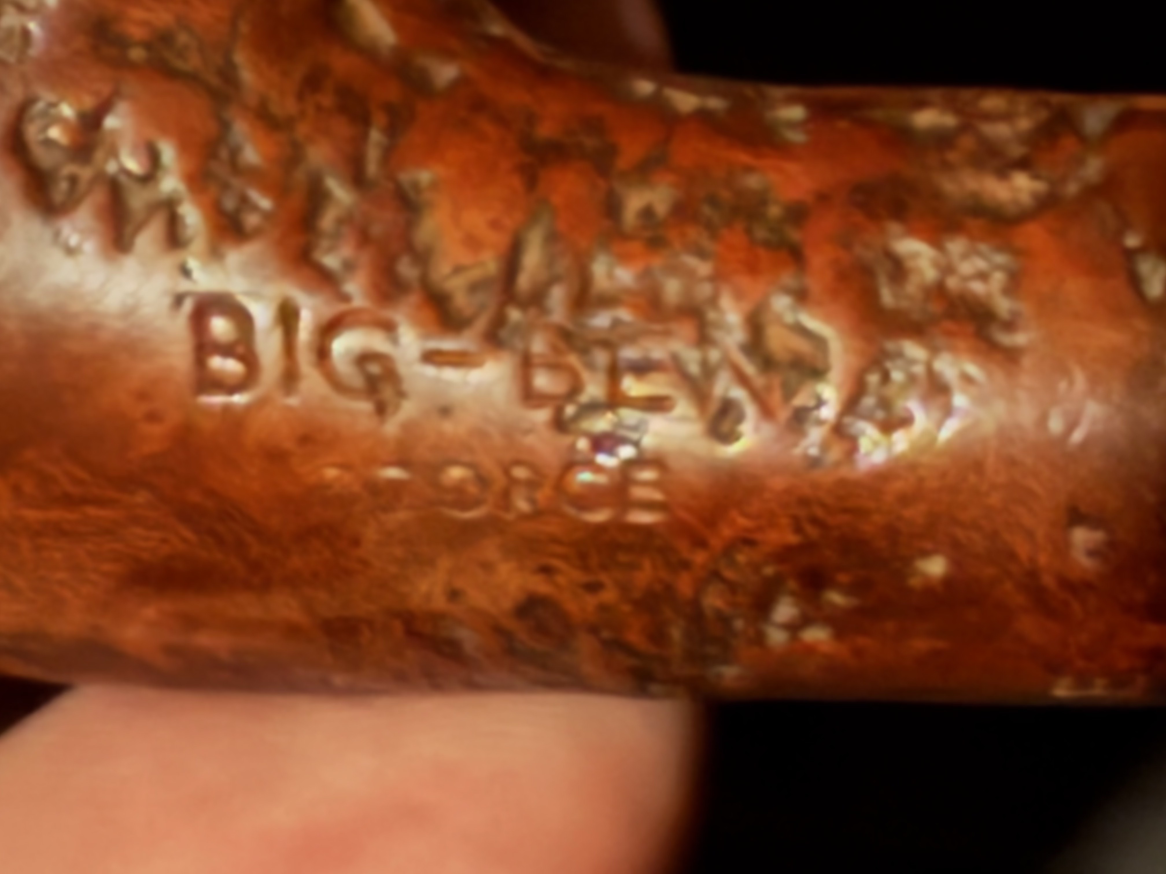 Big Ben Ecorce 5443 E Full Bent Sandblast Billiard Vulcanite Estate Pipe 11