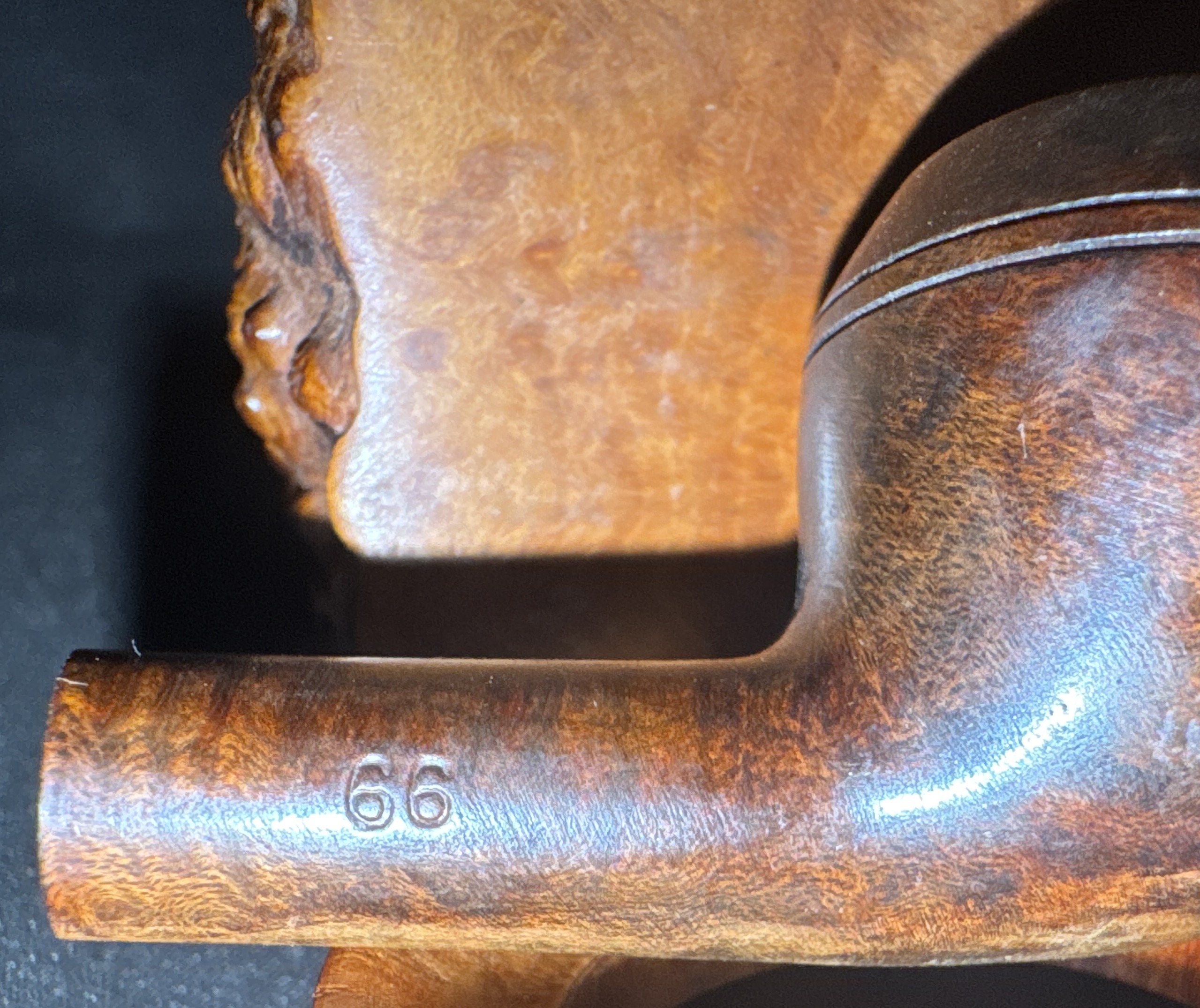Big Ben Juinior (66) Smooth Straight Rhodesian Miniature Estate Pipe - Vulcanite Fishtail Stem, No Filter 2
