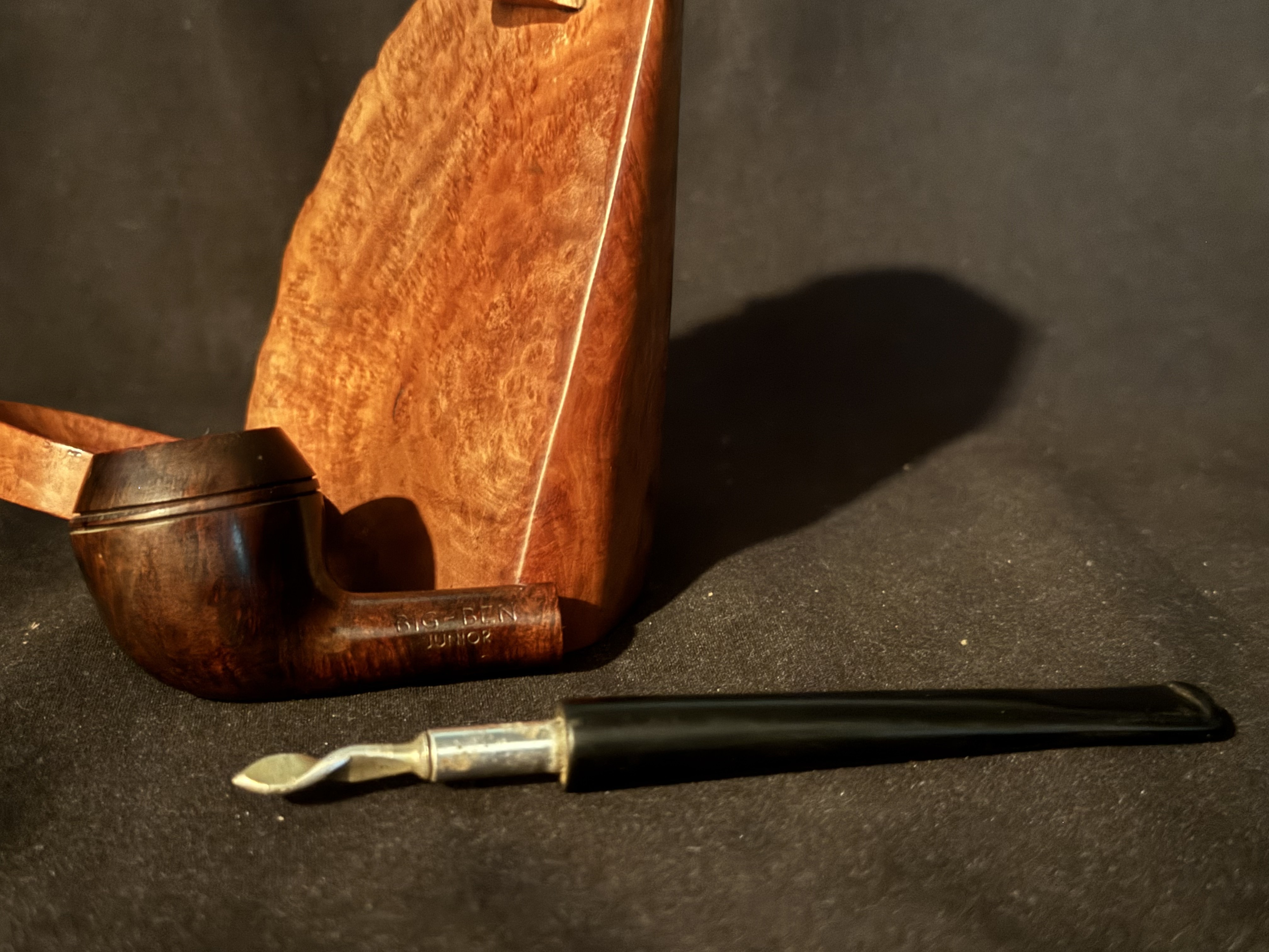 Big Ben Juinior (66) Smooth Straight Rhodesian Miniature Estate Pipe - Vulcanite Fishtail Stem, No Filter 4