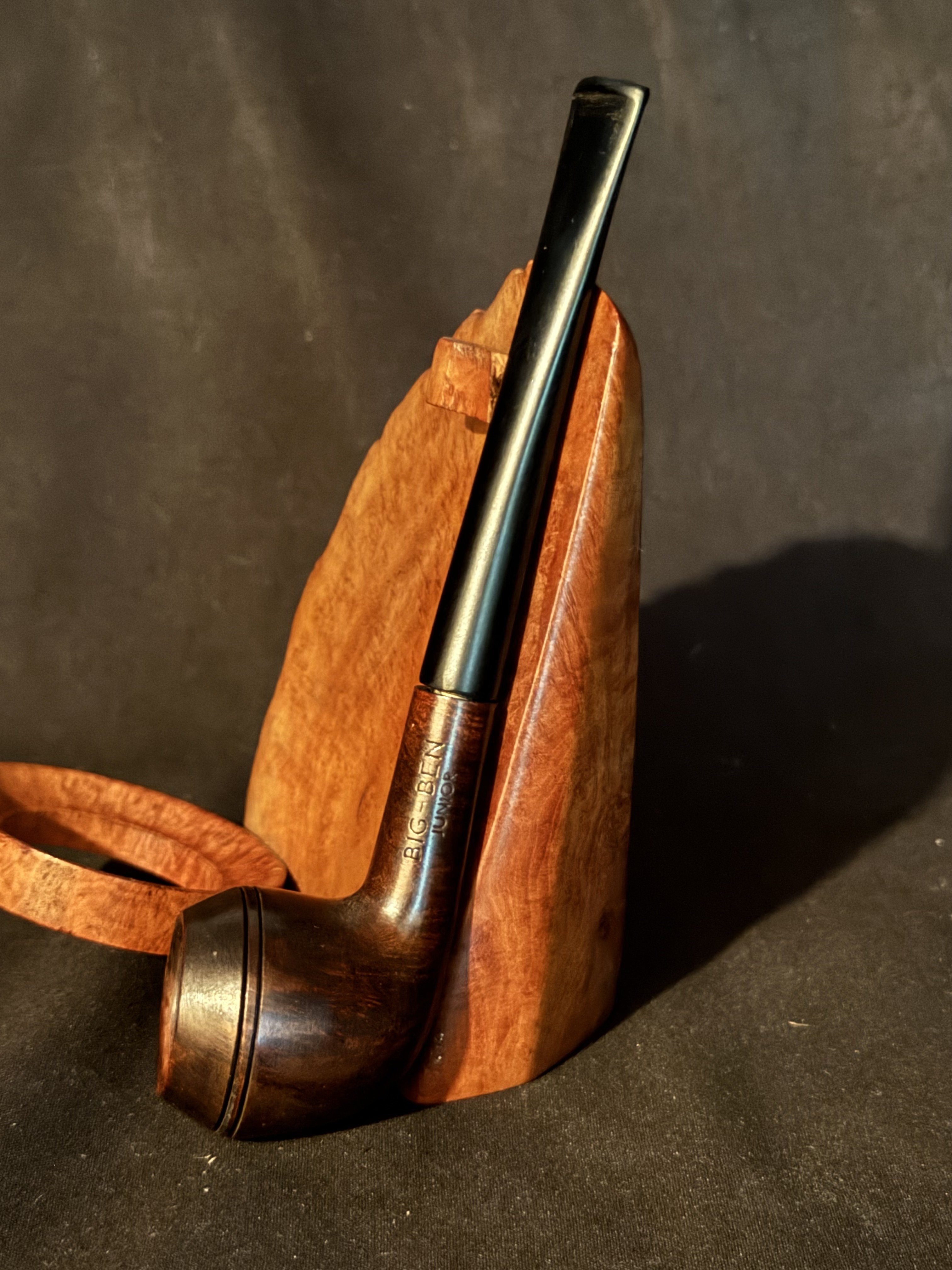 Big Ben Juinior (66) Smooth Straight Rhodesian Miniature Estate Pipe - Vulcanite Fishtail Stem, No Filter 6