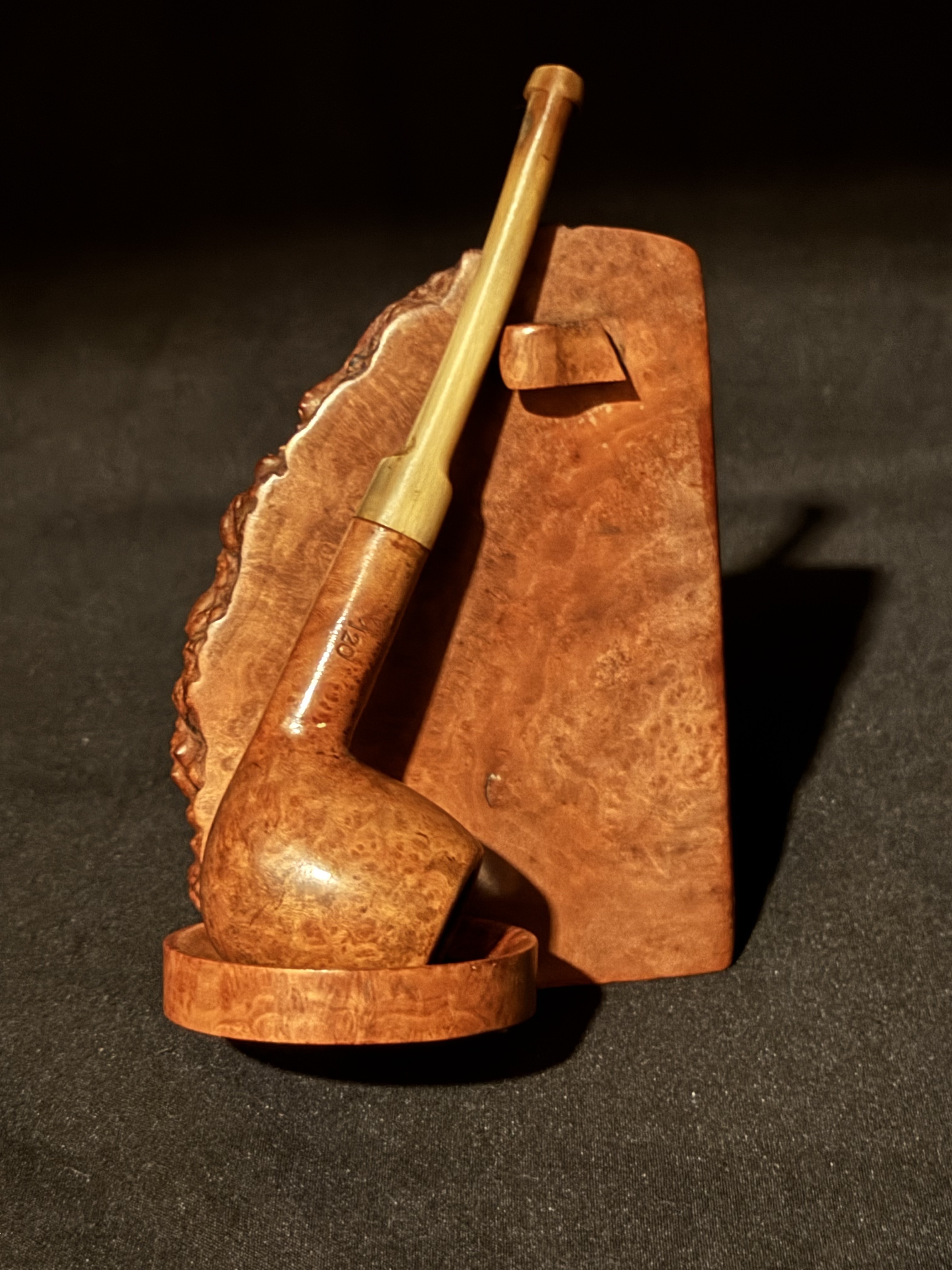 Big Ben Junior 120 Mini Smooth Straight Apple Bakelite Amber Stem Estate Pipe