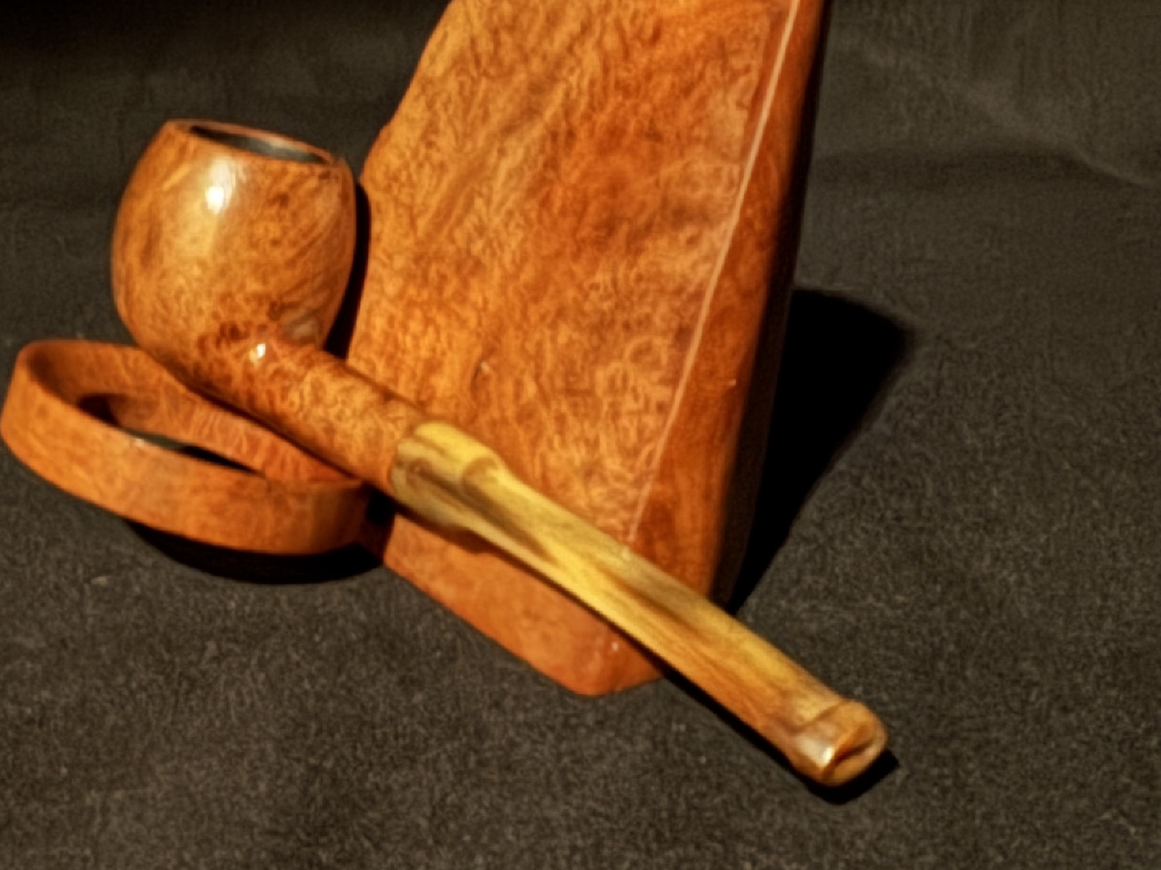 Big Ben Junior 120 Mini Smooth Straight Apple Bakelite Amber Stem Estate Pipe 8