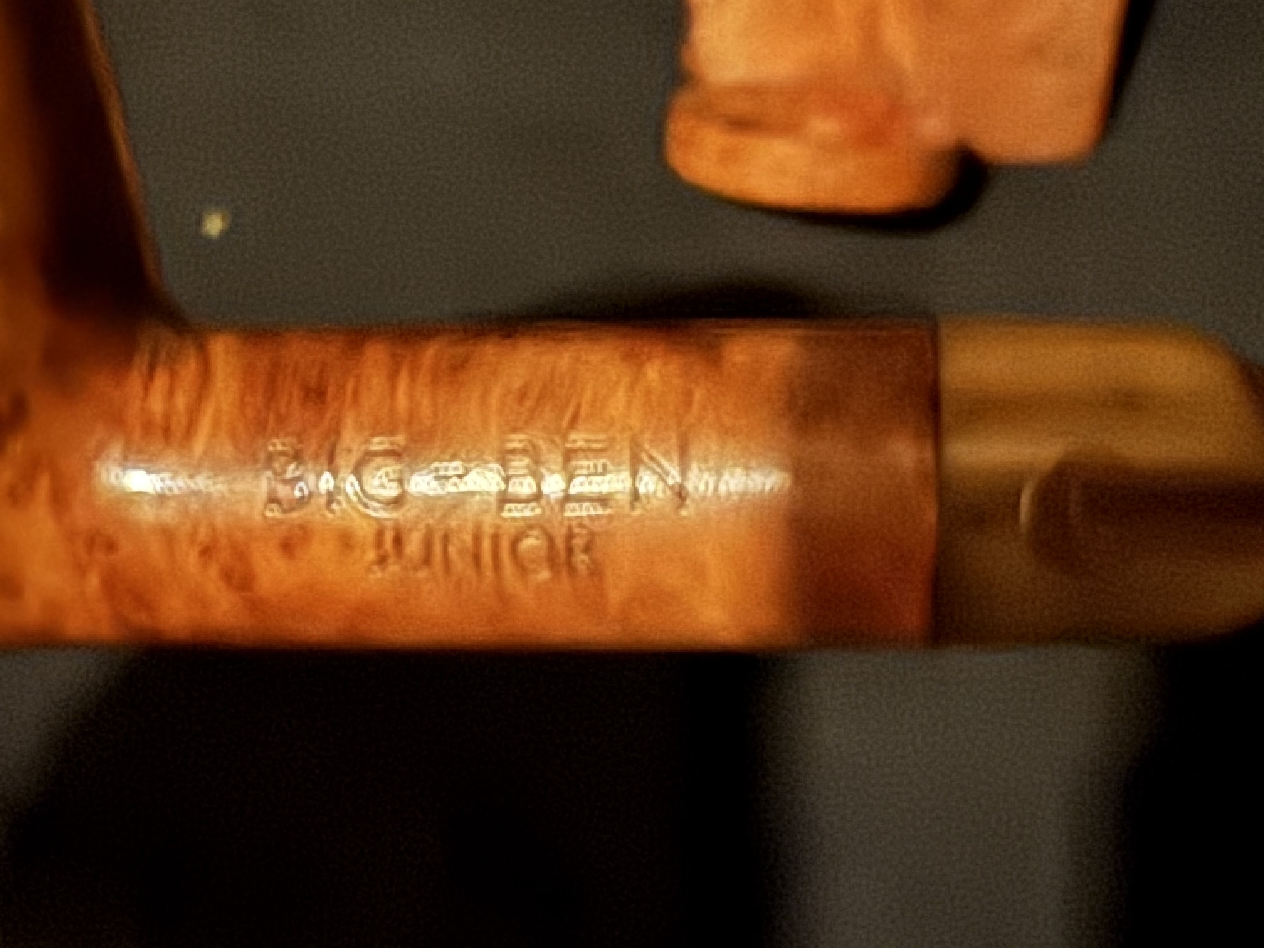 Big Ben Junior 120 Mini Smooth Straight Apple Bakelite Amber Stem Estate Pipe 12
