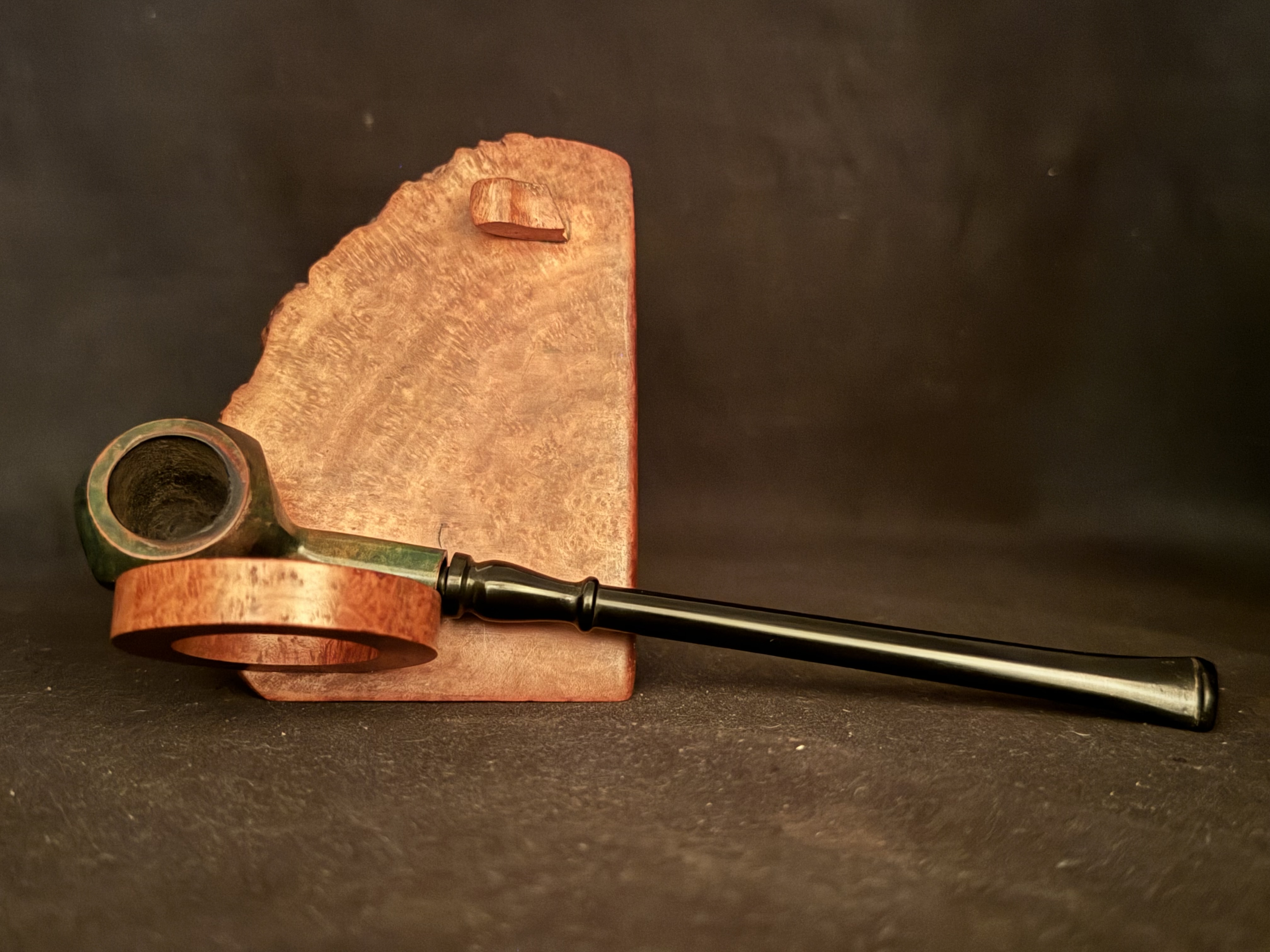 Big Ben Made in Holland Mini Churchwarden Smooth Green Vulcanite Fishtail Estate Pipe 5