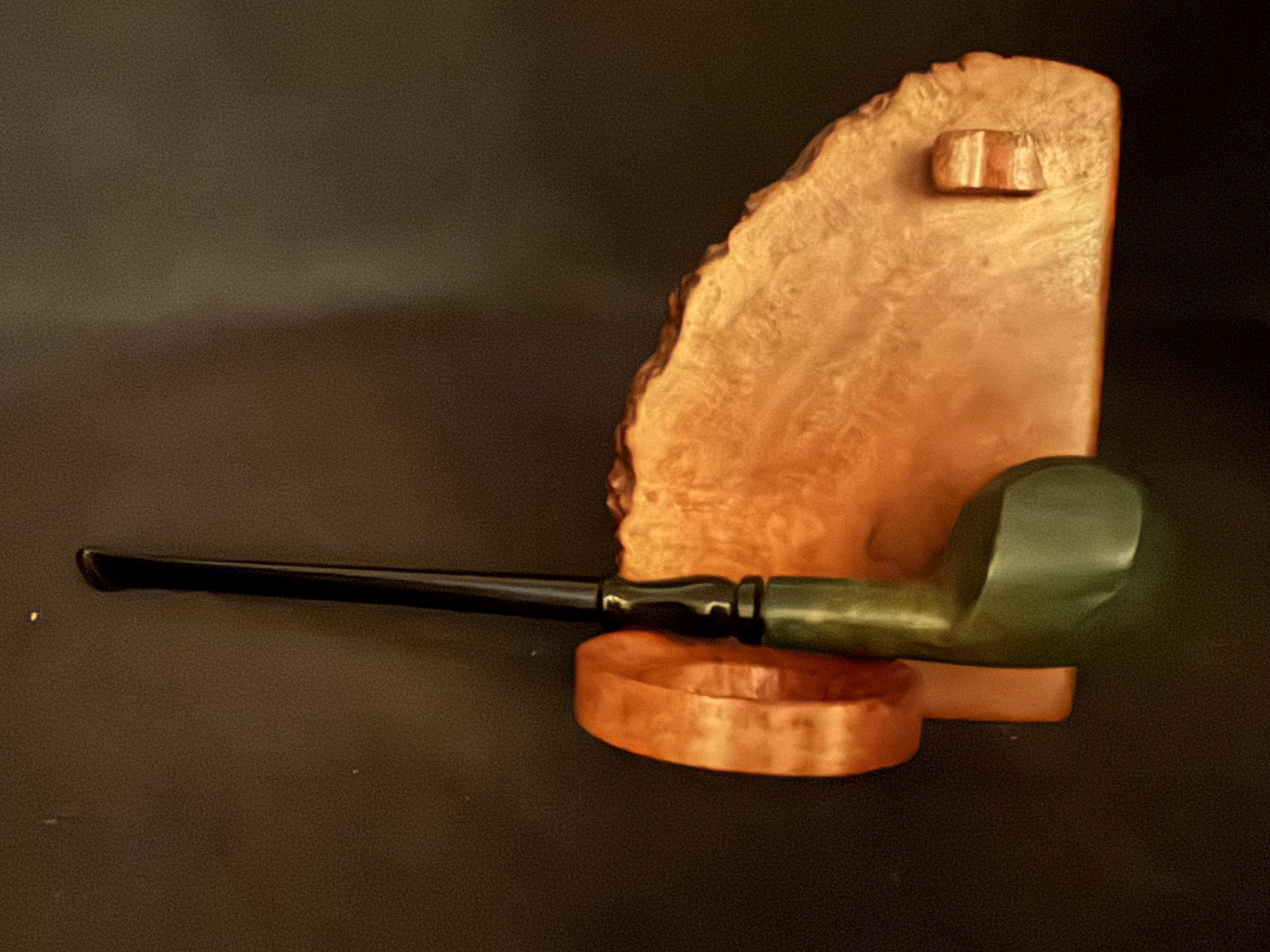 Big Ben Made in Holland Mini Churchwarden Smooth Green Vulcanite Fishtail Estate Pipe 8