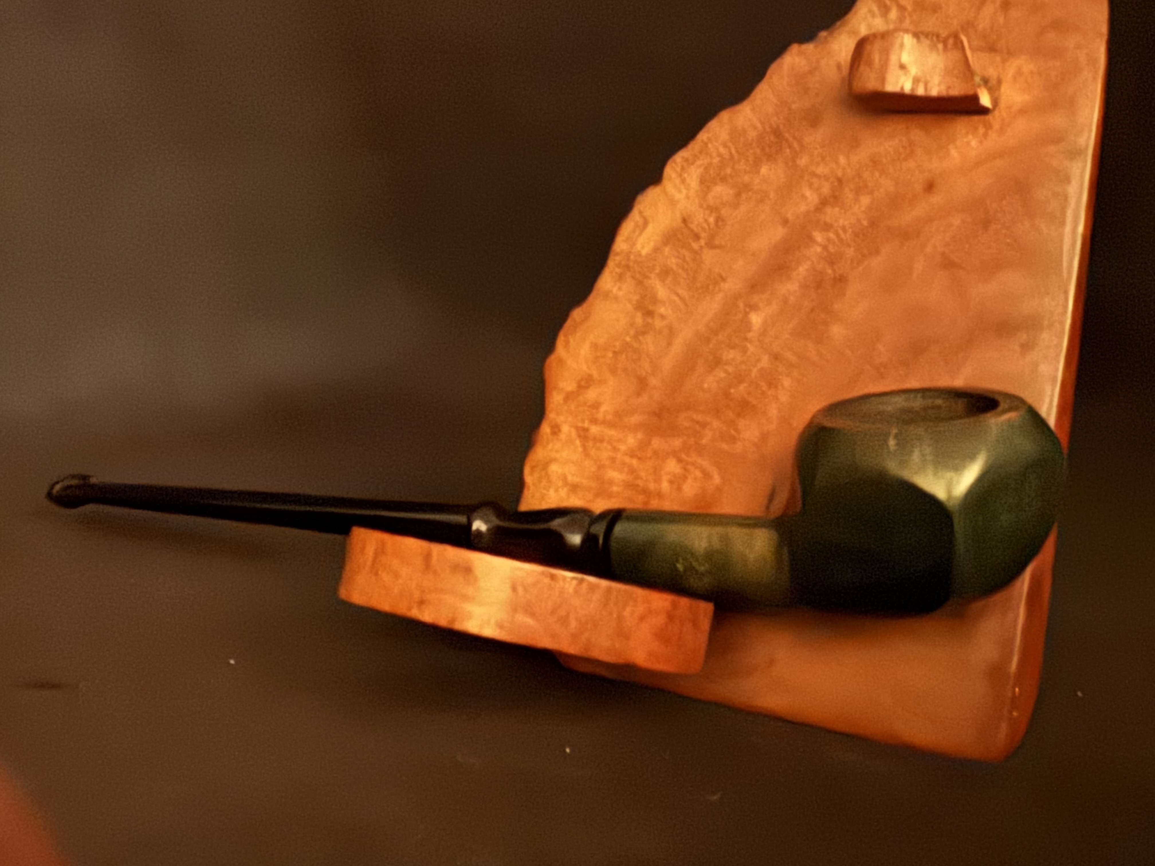 Big Ben Made in Holland Mini Churchwarden Smooth Green Vulcanite Fishtail Estate Pipe 9