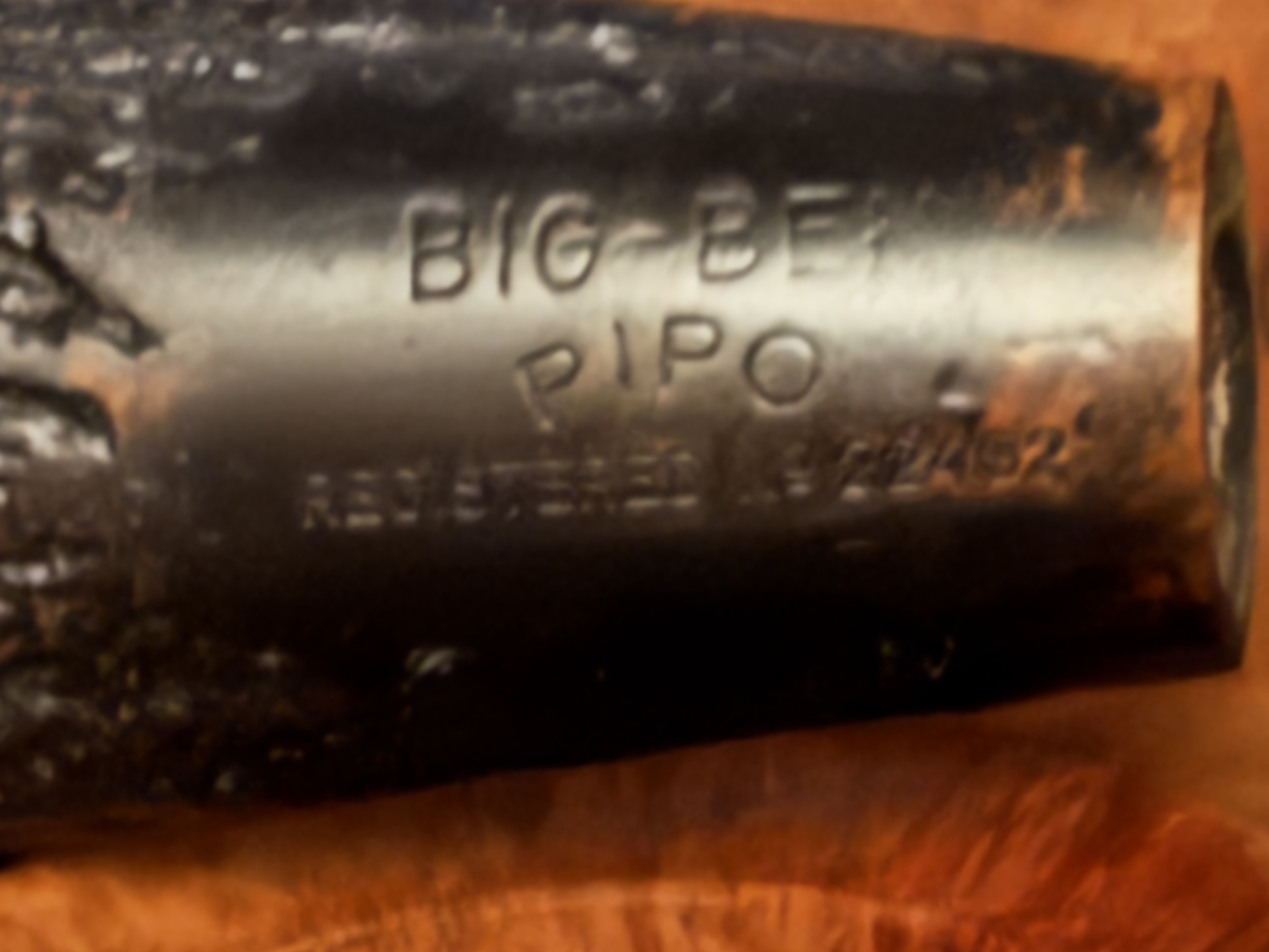 Big Ben PIPO Reg 22402 Sandblast Smooth Straight Billiard Estate Pipe 11