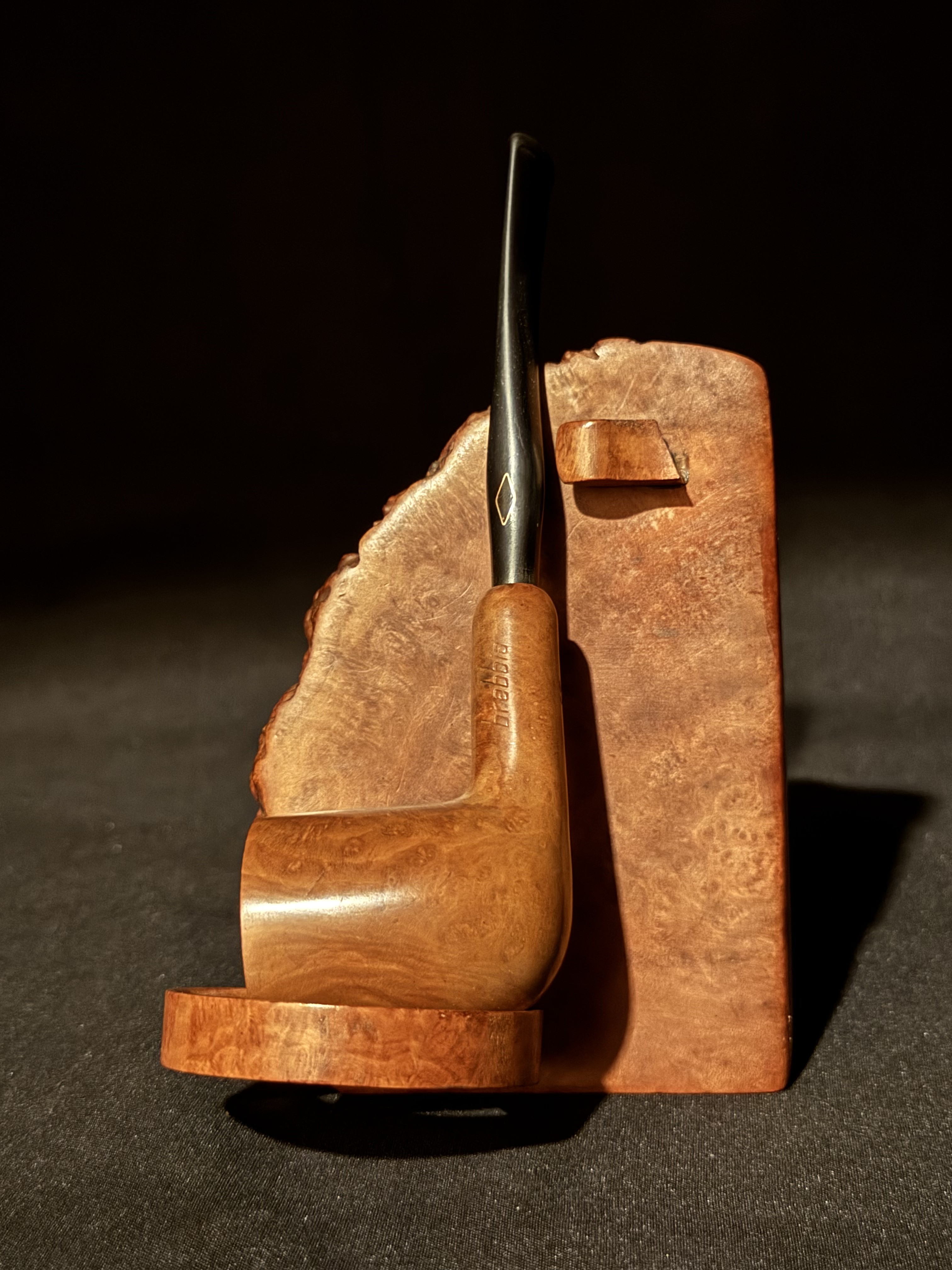 Brebbia Agata 19 Miniature Smooth Billiard Estate Pipe, Unsmoked