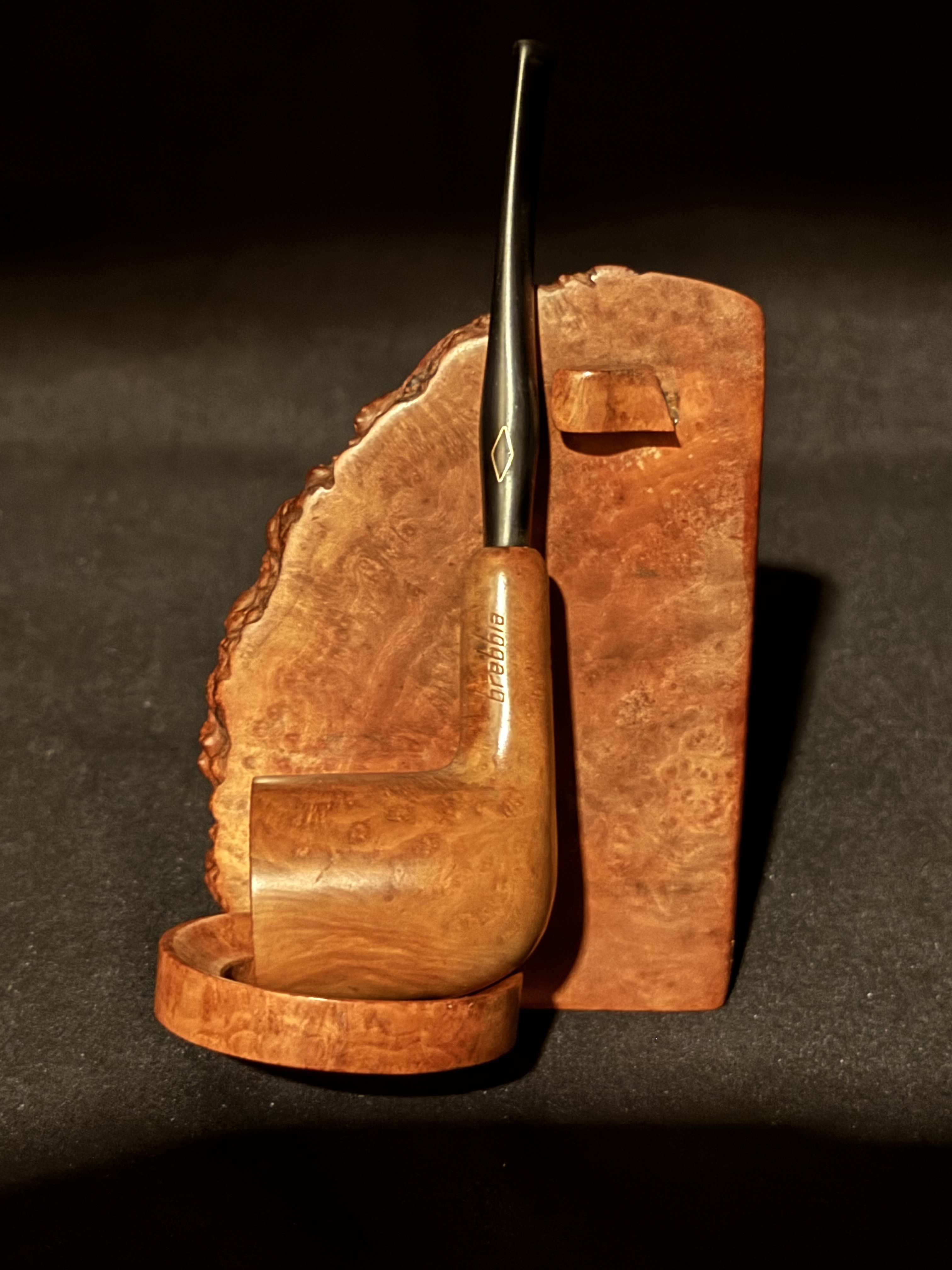 Brebbia Agata 19 Miniature Smooth Billiard Estate Pipe, Unsmoked 2