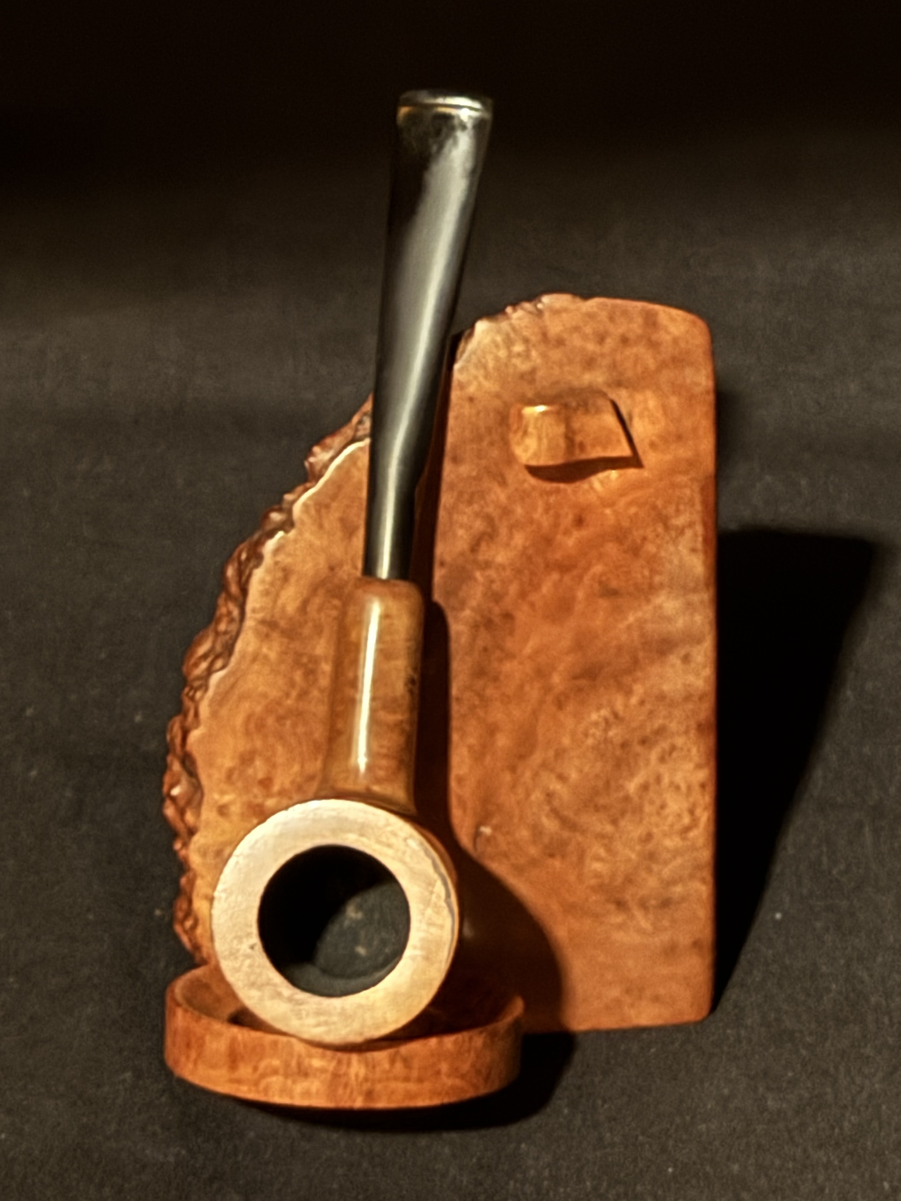 Brebbia Agata 19 Miniature Smooth Billiard Estate Pipe, Unsmoked 3