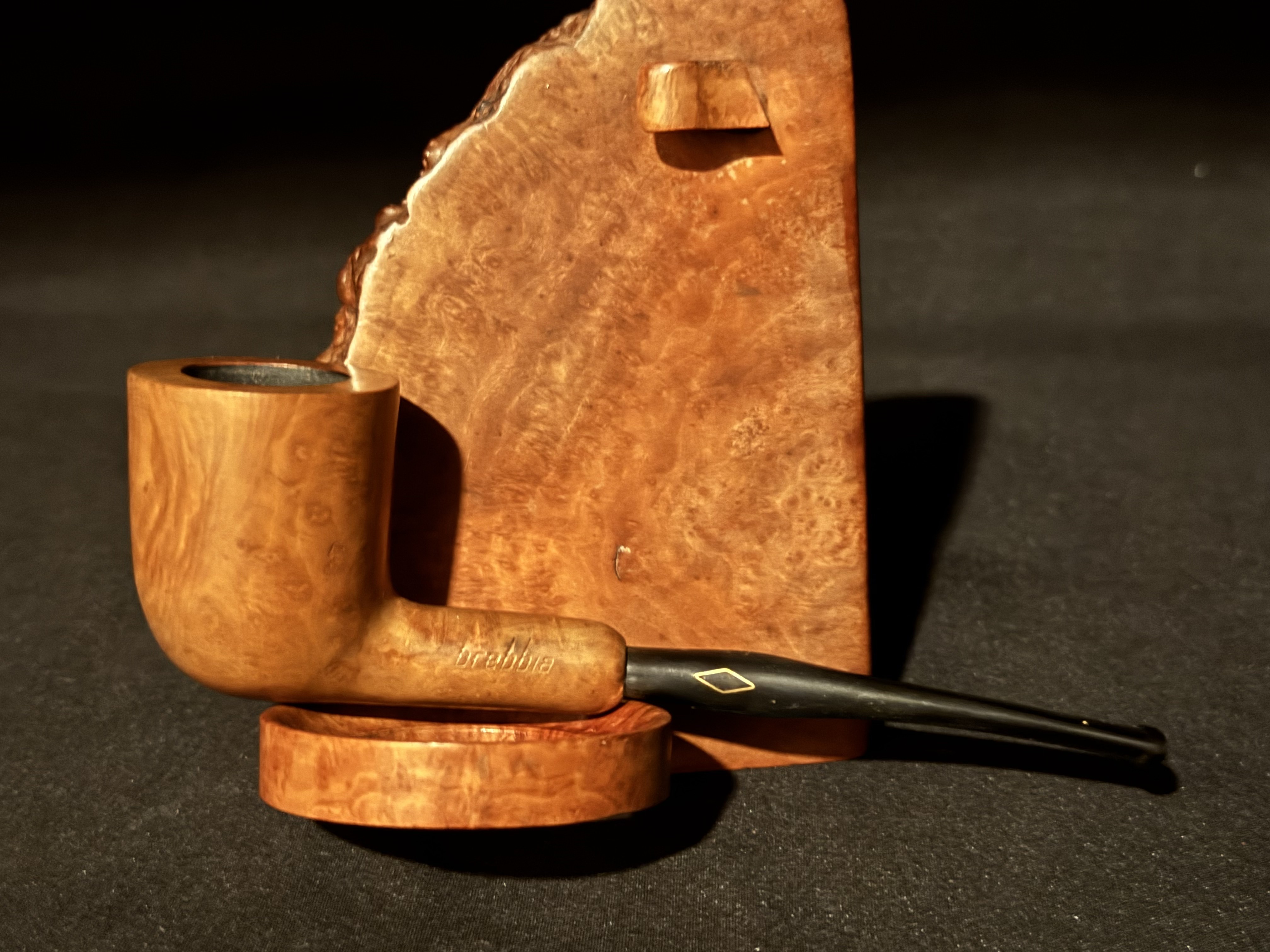 Brebbia Agata 19 Miniature Smooth Billiard Estate Pipe, Unsmoked 4