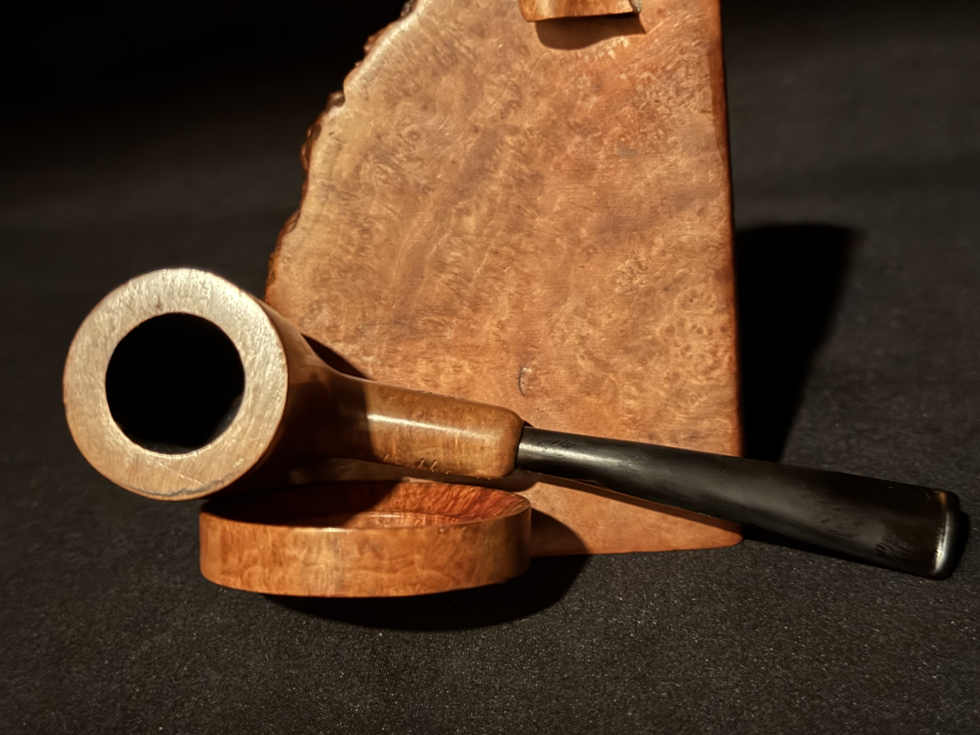 Brebbia Agata 19 Miniature Smooth Billiard Estate Pipe, Unsmoked 6