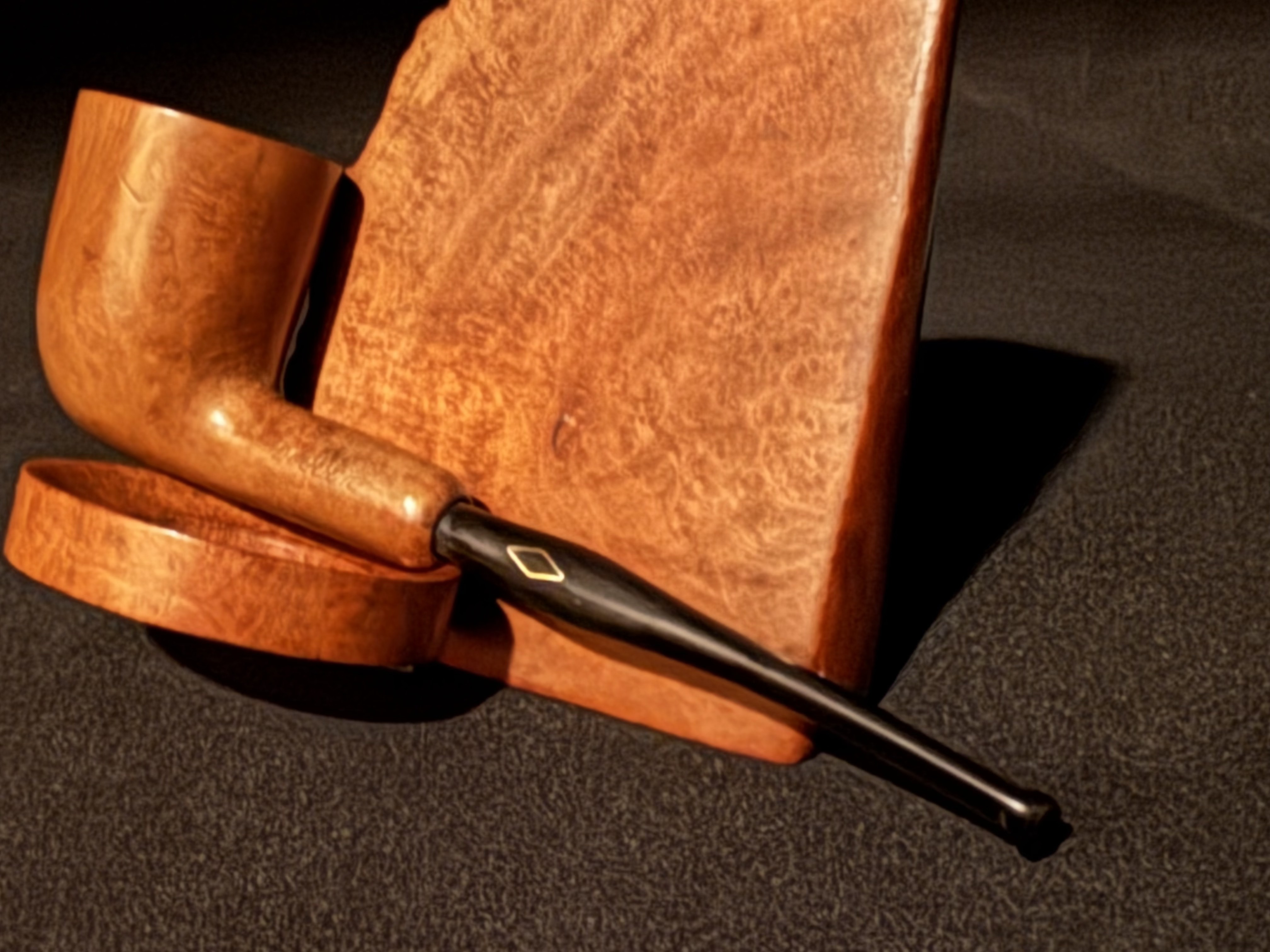 Brebbia Agata 19 Miniature Smooth Billiard Estate Pipe, Unsmoked 10