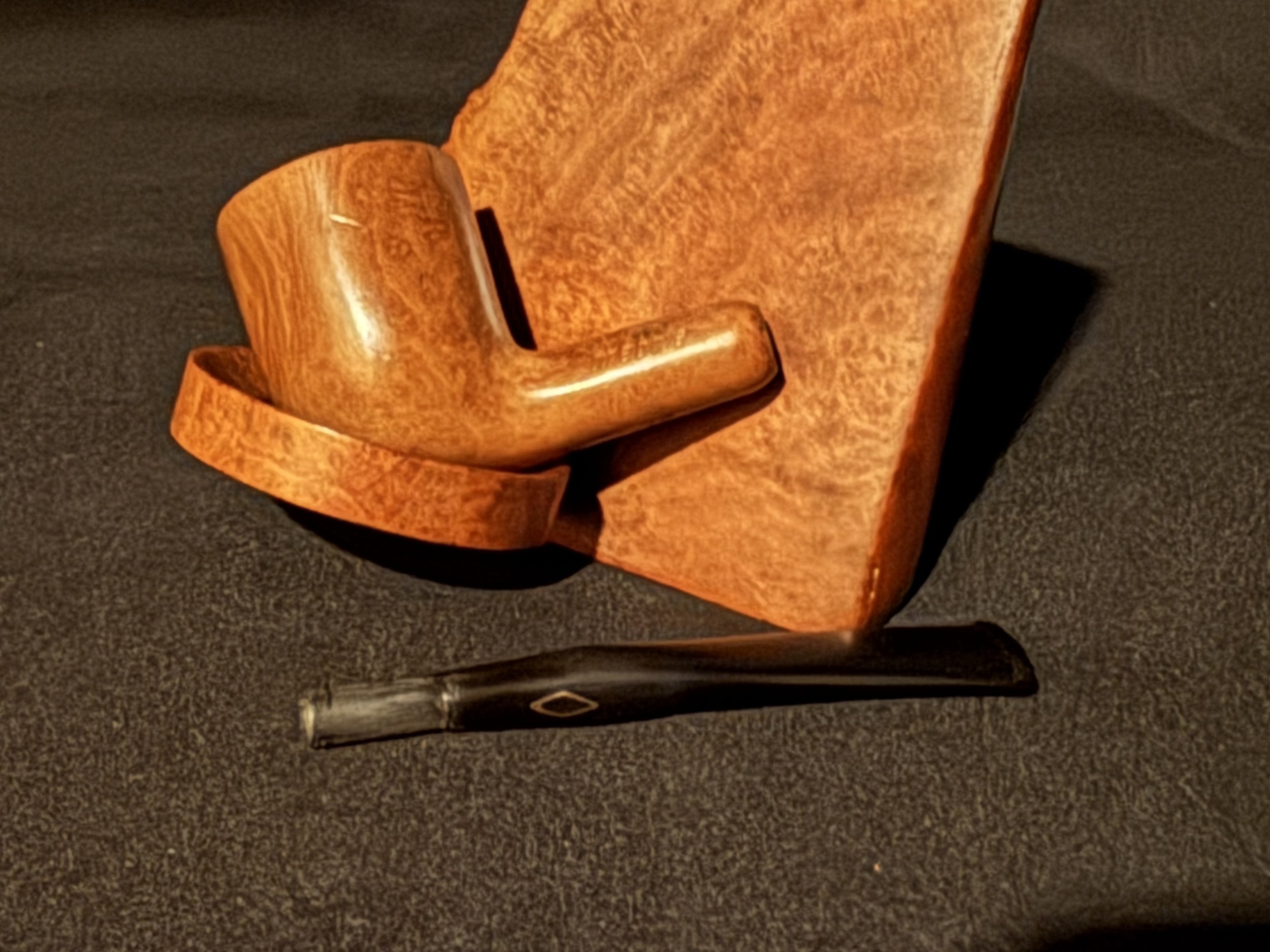 Brebbia Agata 19 Miniature Smooth Billiard Estate Pipe, Unsmoked 15