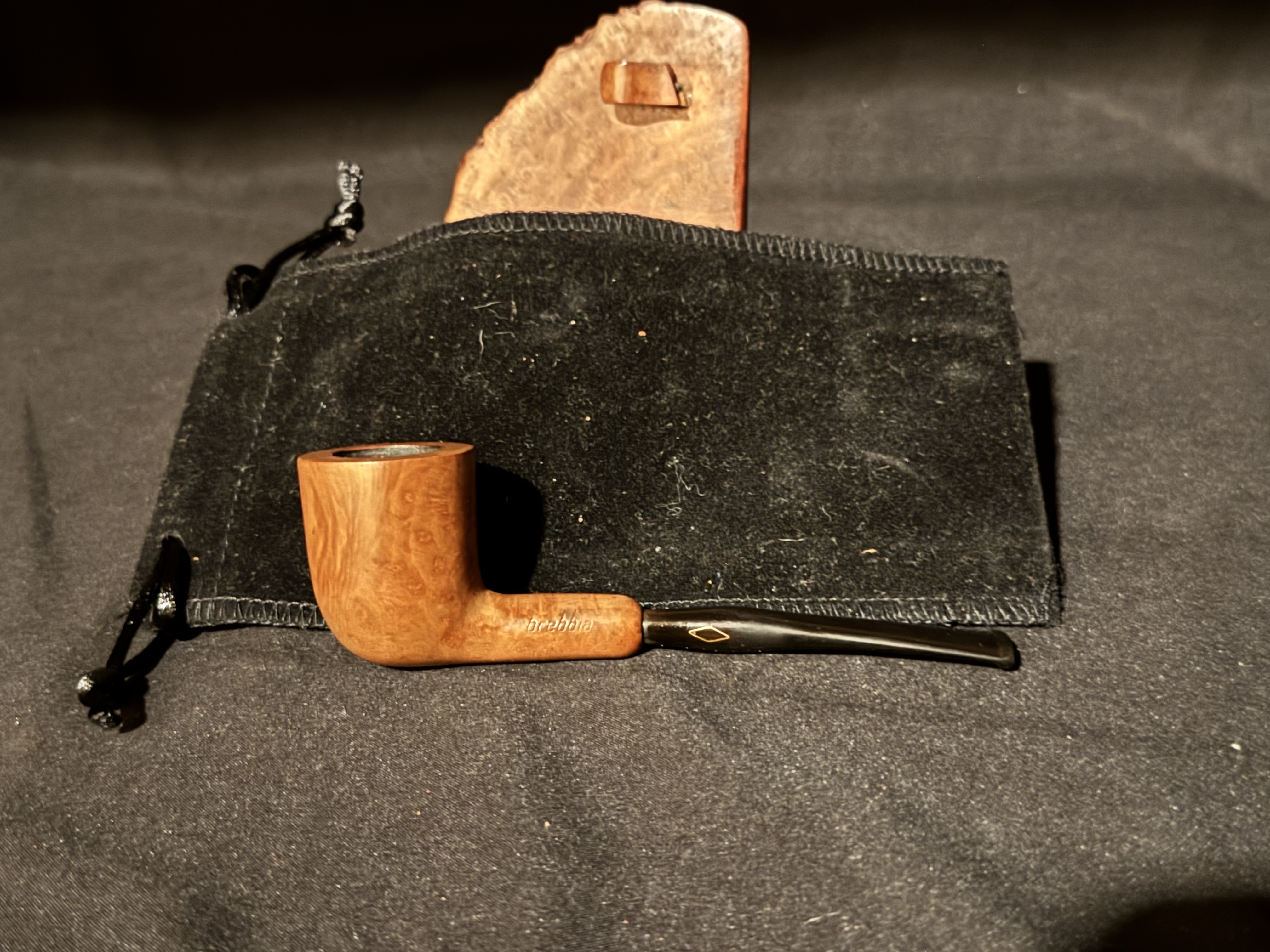 Brebbia Agata 19 Miniature Smooth Billiard Estate Pipe, Unsmoked 16