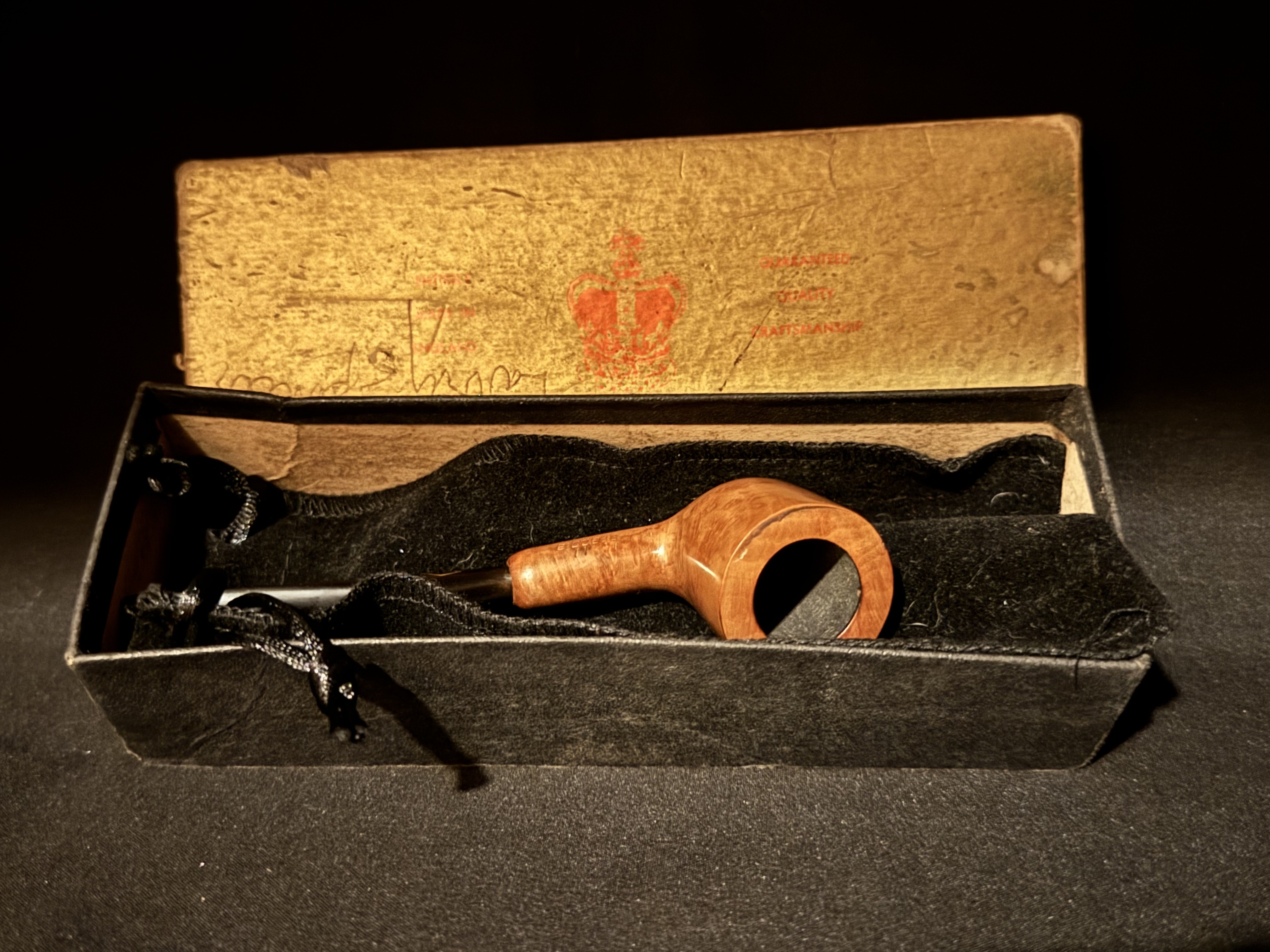 Brebbia Agata 19 Miniature Smooth Billiard Estate Pipe, Unsmoked 19