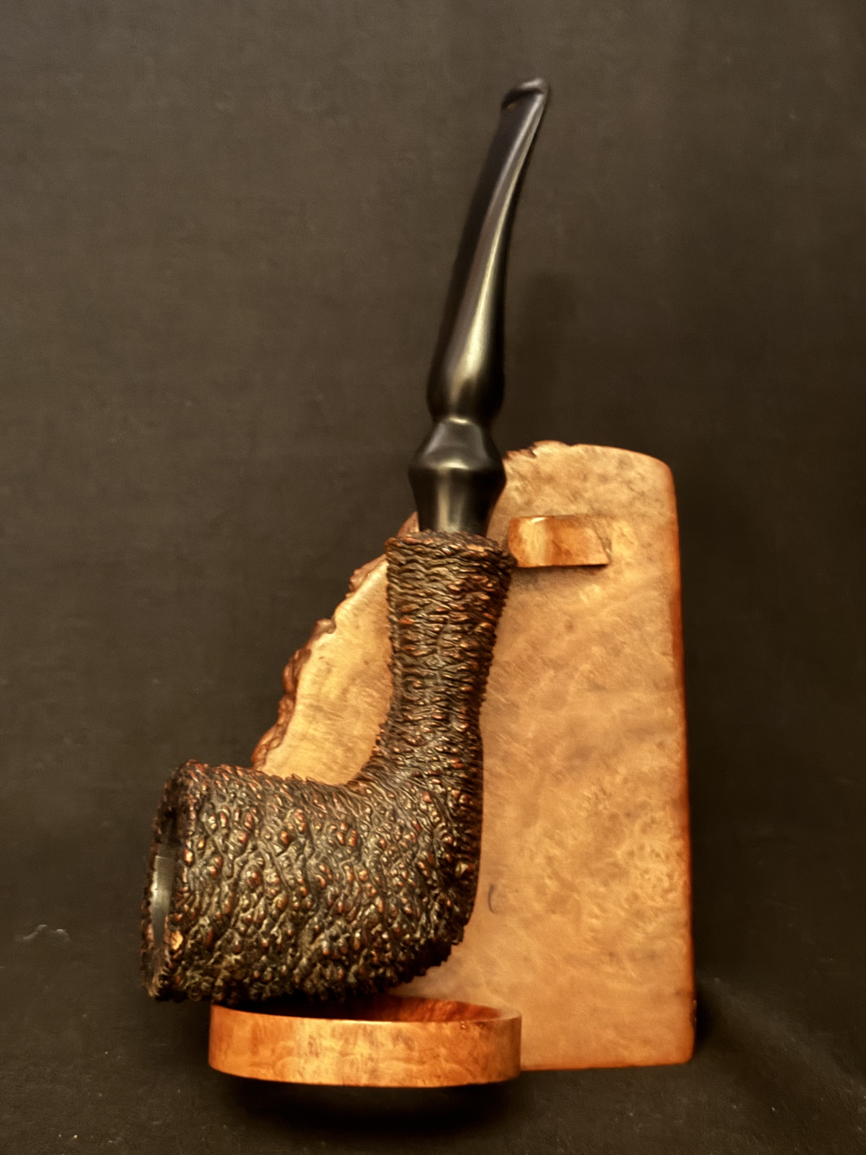Brebbia Linea Varese 400 Sandblast Dublin Estate Pipe, Vulcanite Stem