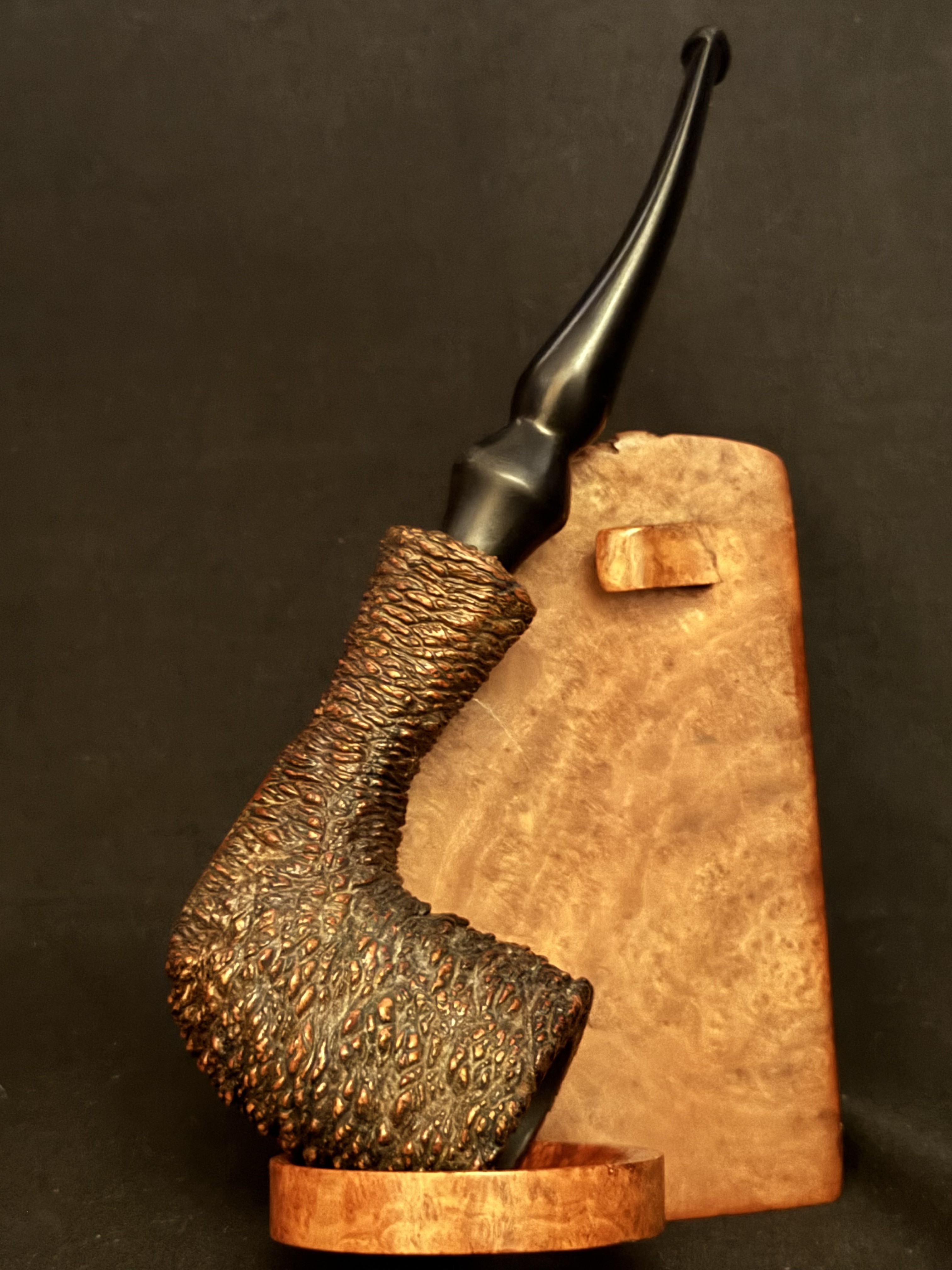 Brebbia Linea Varese 400 Sandblast Dublin Estate Pipe, Vulcanite Stem 2