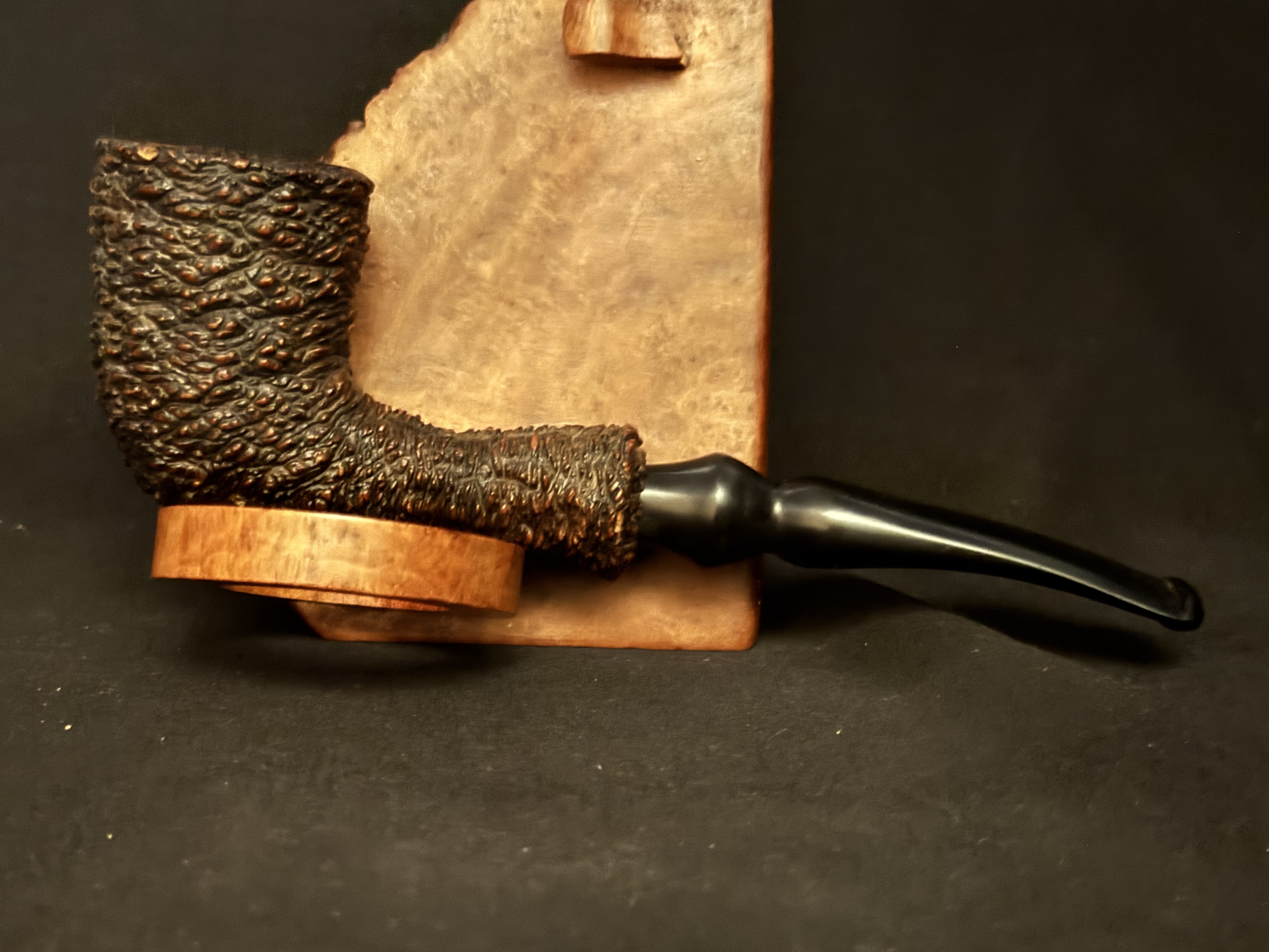 Brebbia Linea Varese 400 Sandblast Dublin Estate Pipe, Vulcanite Stem 3