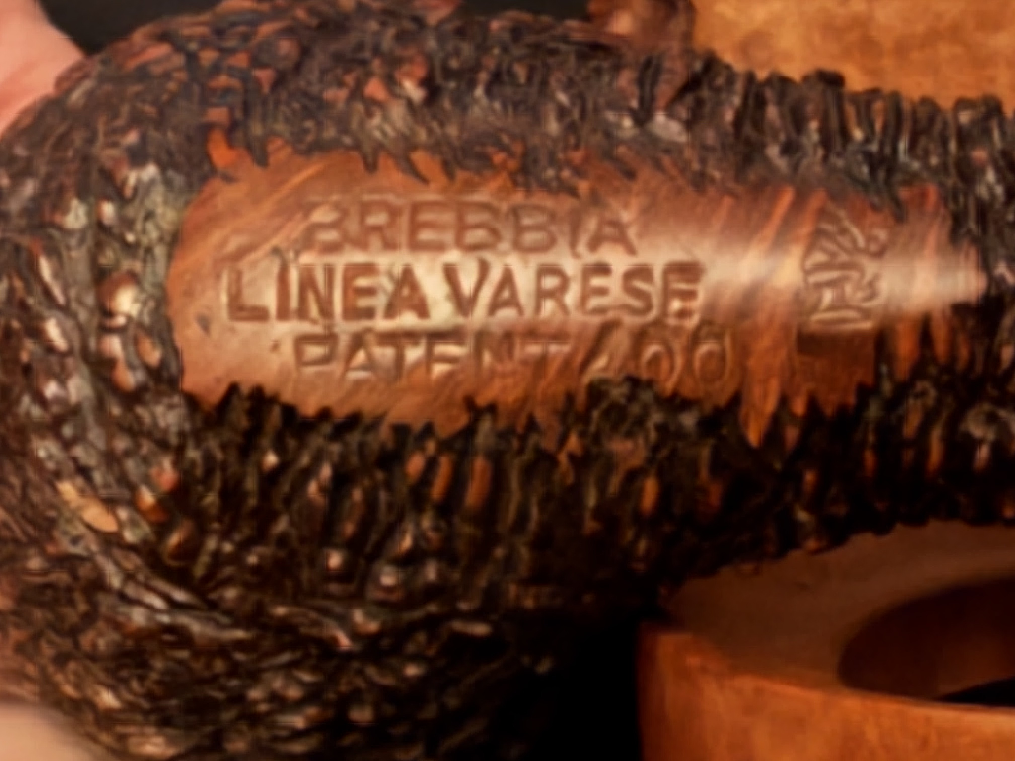 Brebbia Linea Varese 400 Sandblast Dublin Estate Pipe, Vulcanite Stem 11