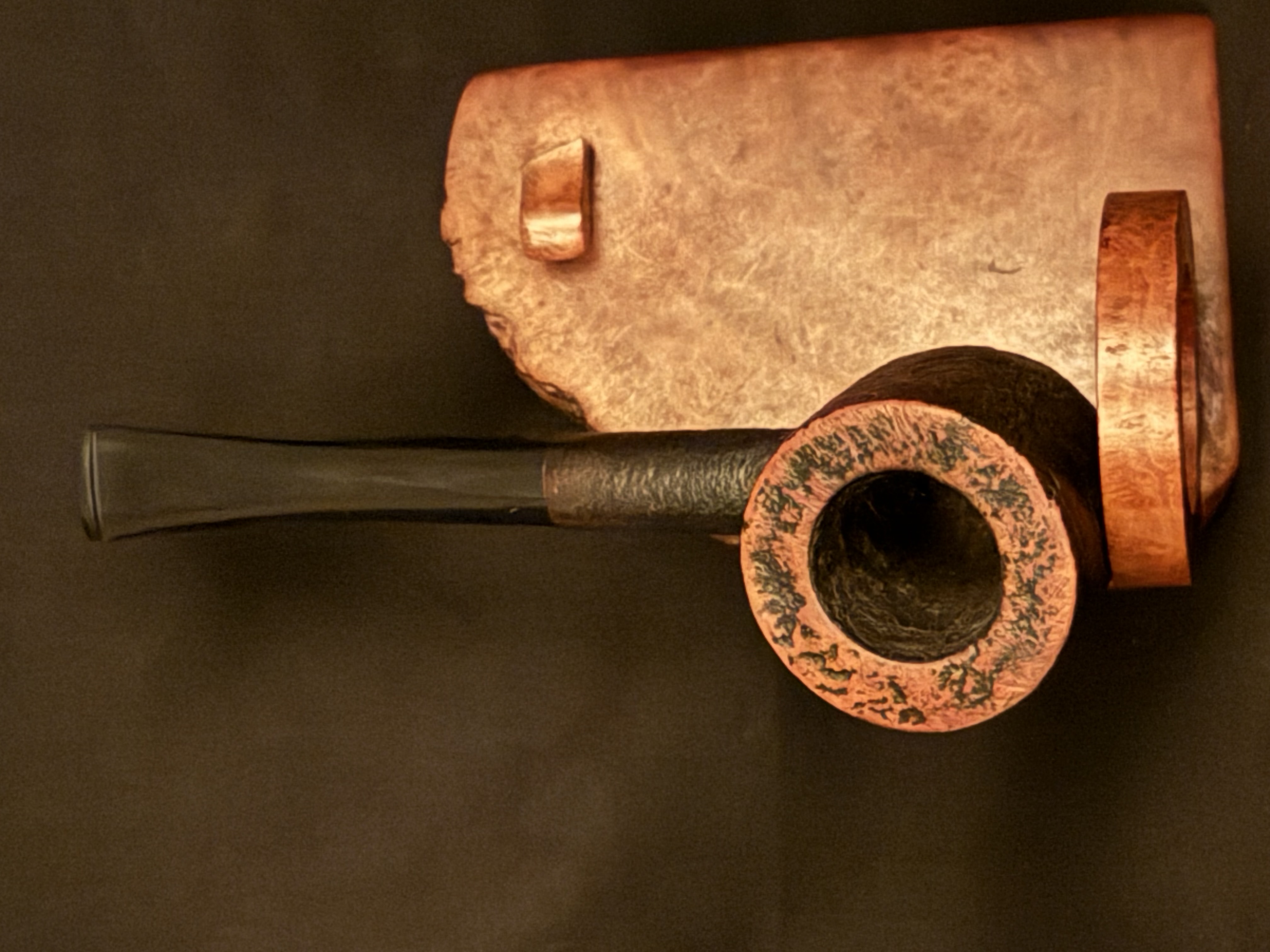 bridge London Paris New York Sandblast Straight Pot Estate Pipe 2