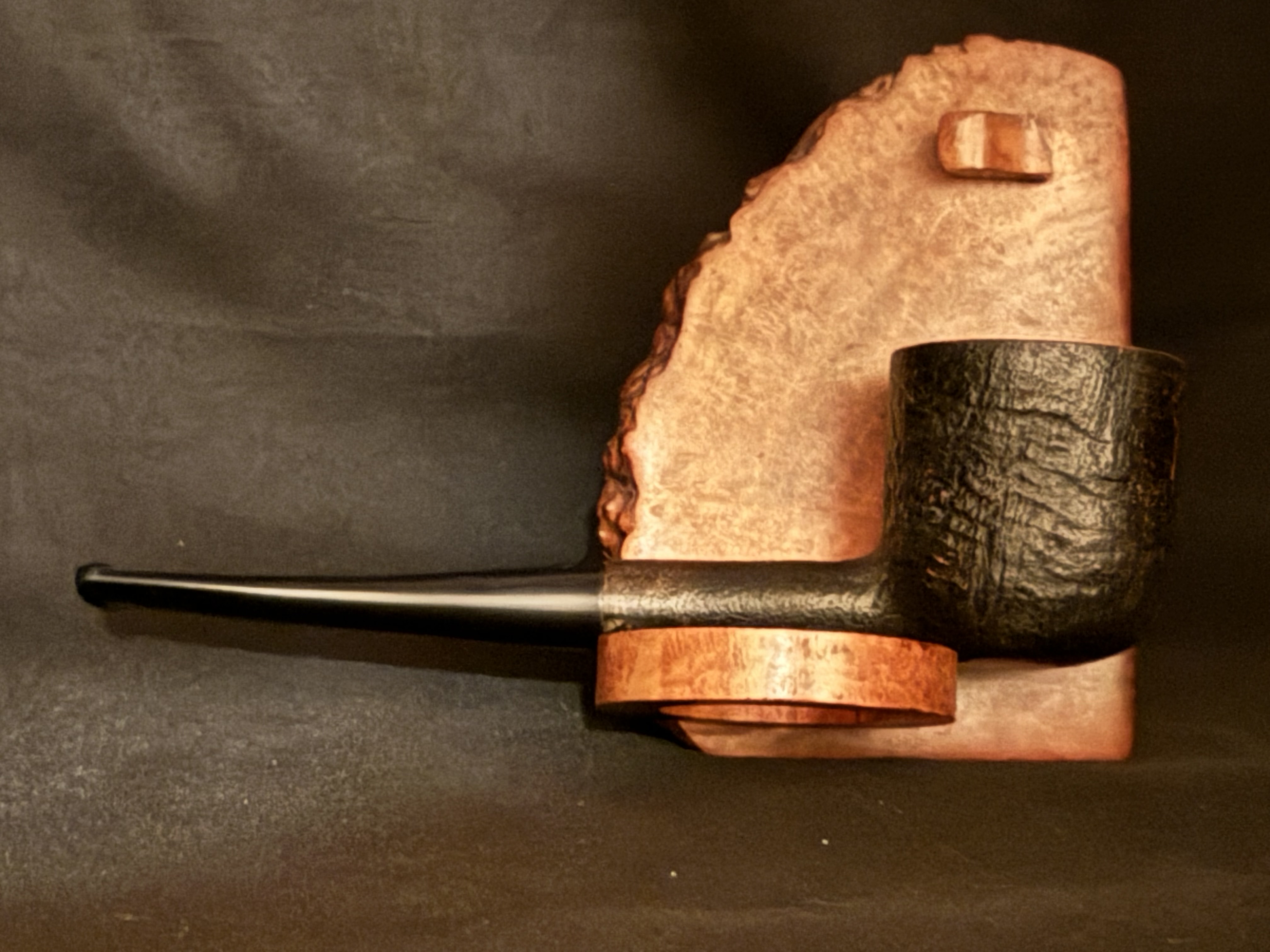 bridge London Paris New York Sandblast Straight Pot Estate Pipe 4