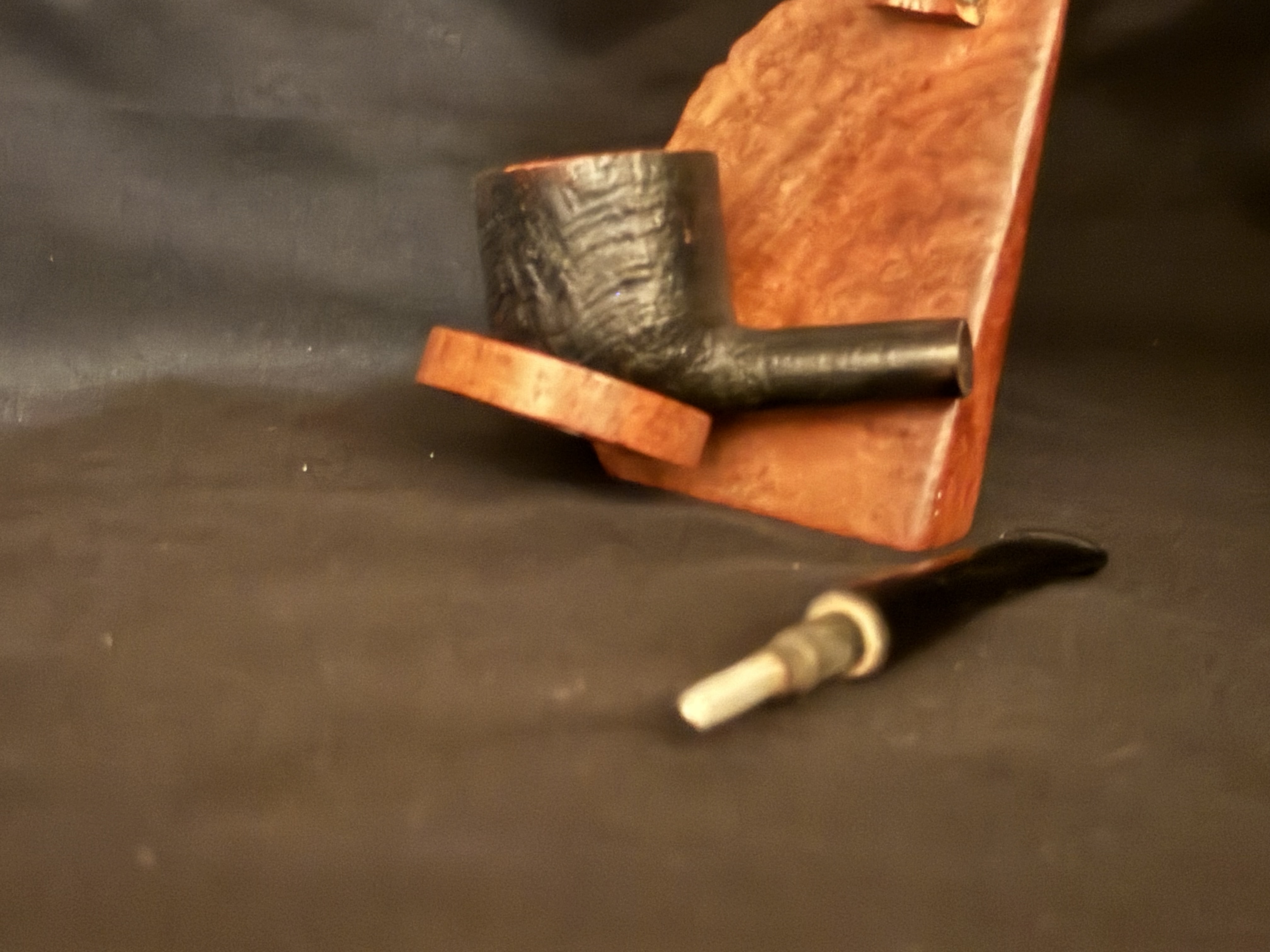bridge London Paris New York Sandblast Straight Pot Estate Pipe 9