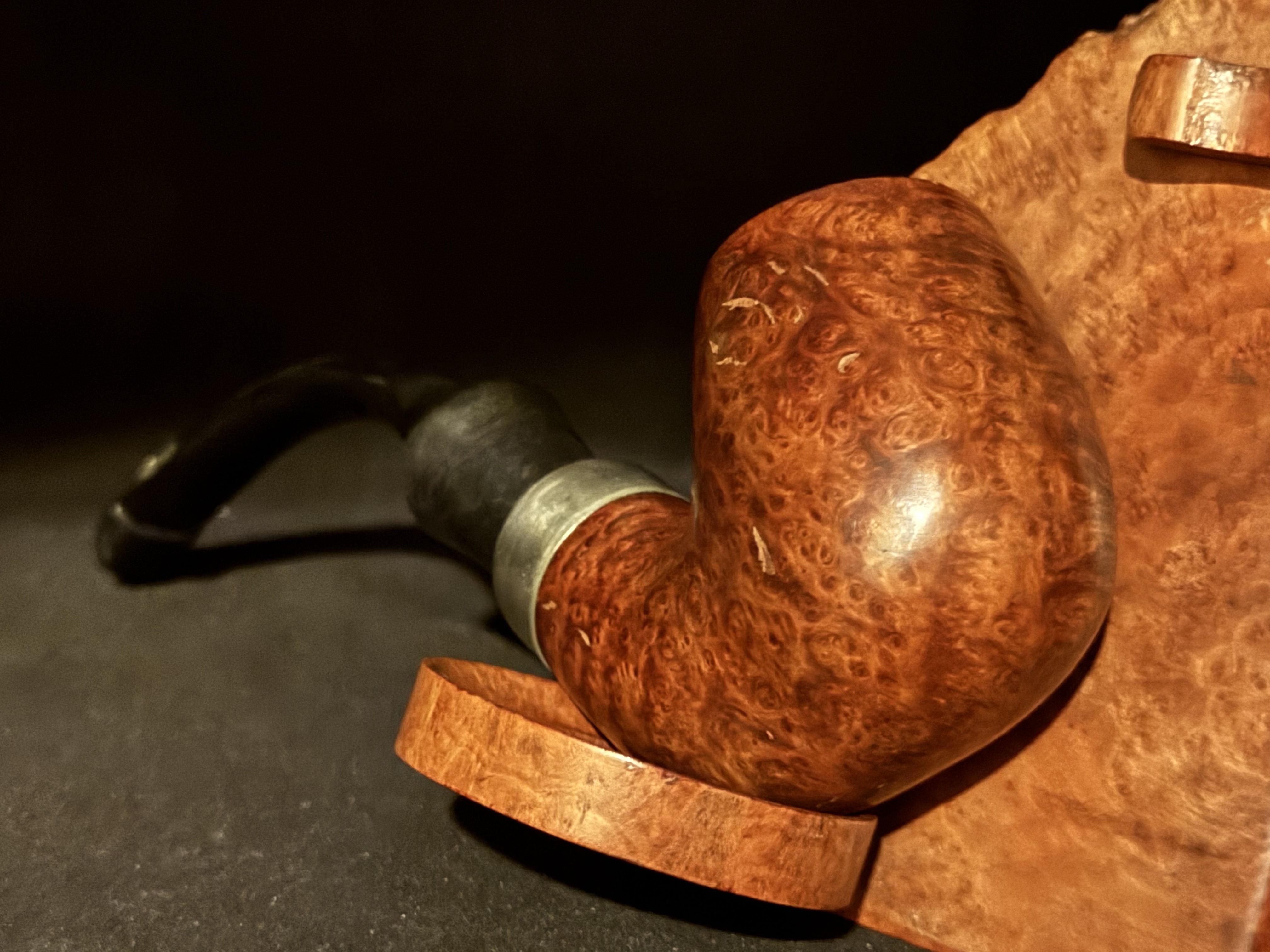 Bristol Bent Billiard Smooth Briar P-Lip Estate Pipe - Tiny and Expected for Its Age 12