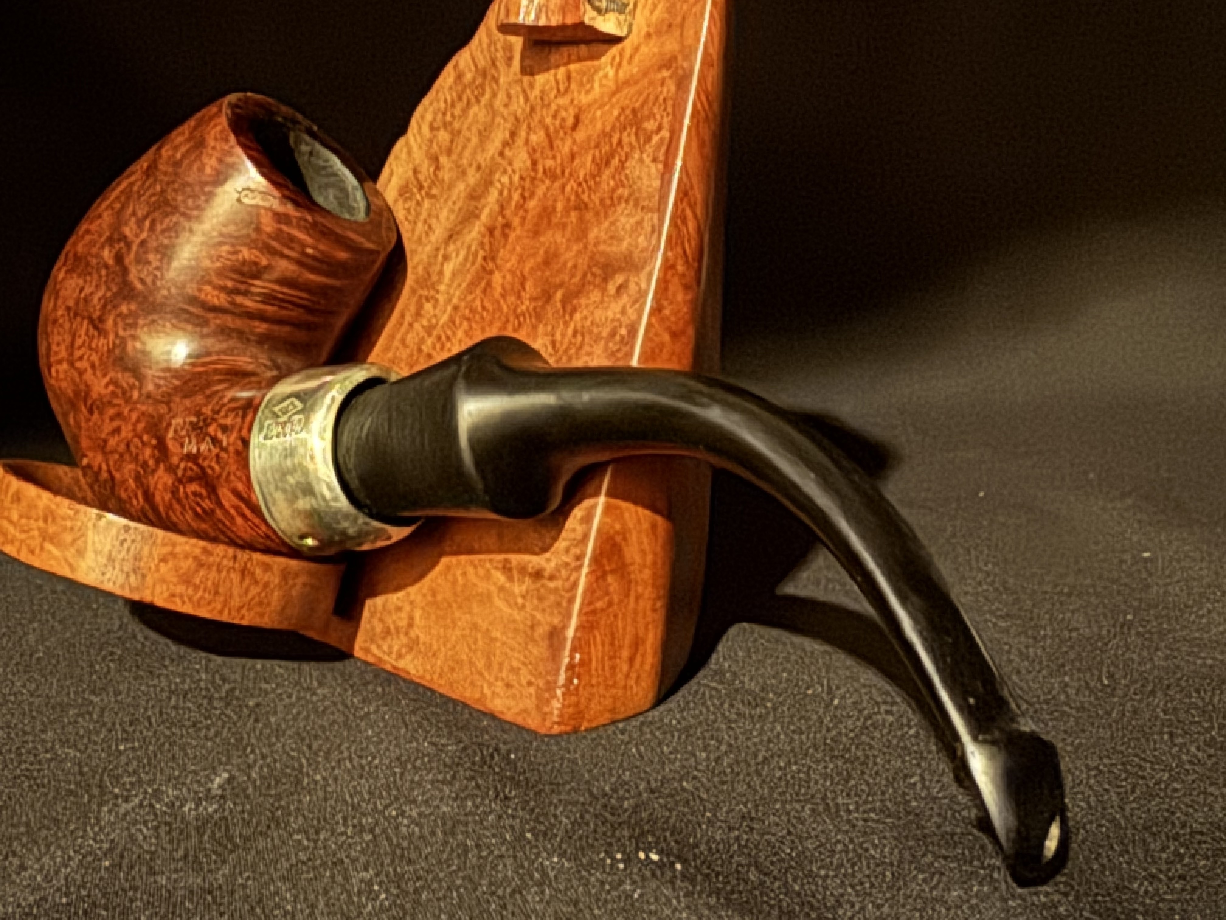 Bristol Bent Billiard Smooth Briar P-Lip Estate Pipe - Tiny and Expected for Its Age 8