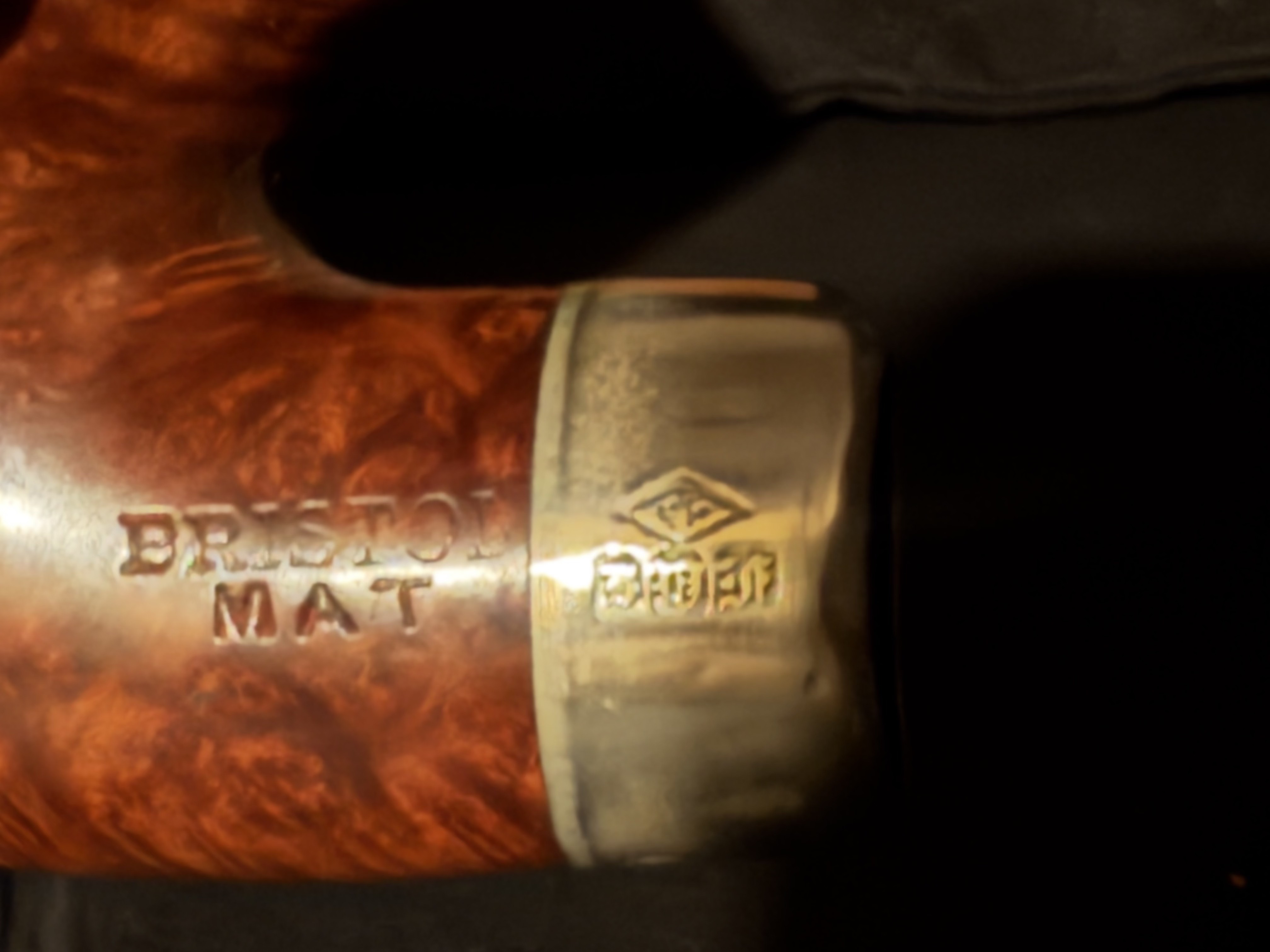 Bristol Bent Billiard Smooth Briar P-Lip Estate Pipe - Tiny and Expected for Its Age 13