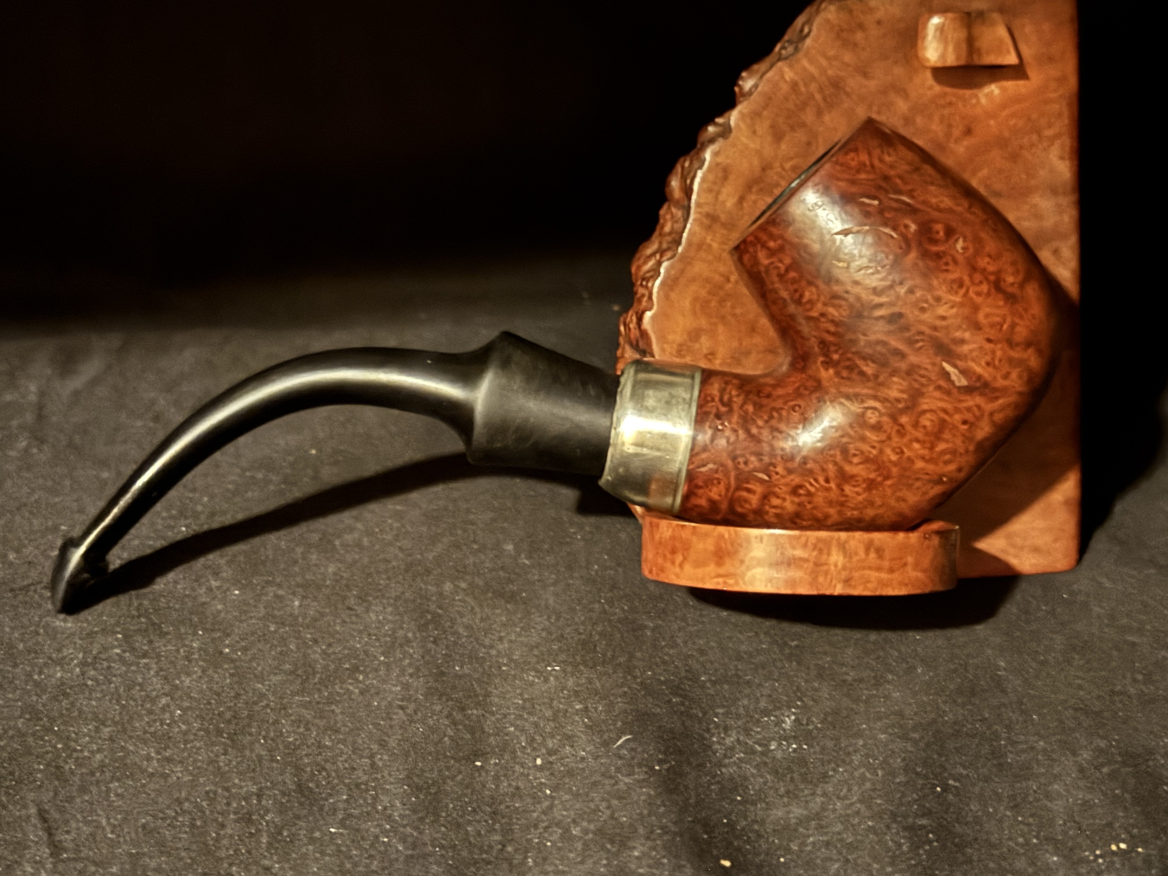 Bristol Bent Billiard Smooth Briar P-Lip Estate Pipe - Tiny and Expected for Its Age 4