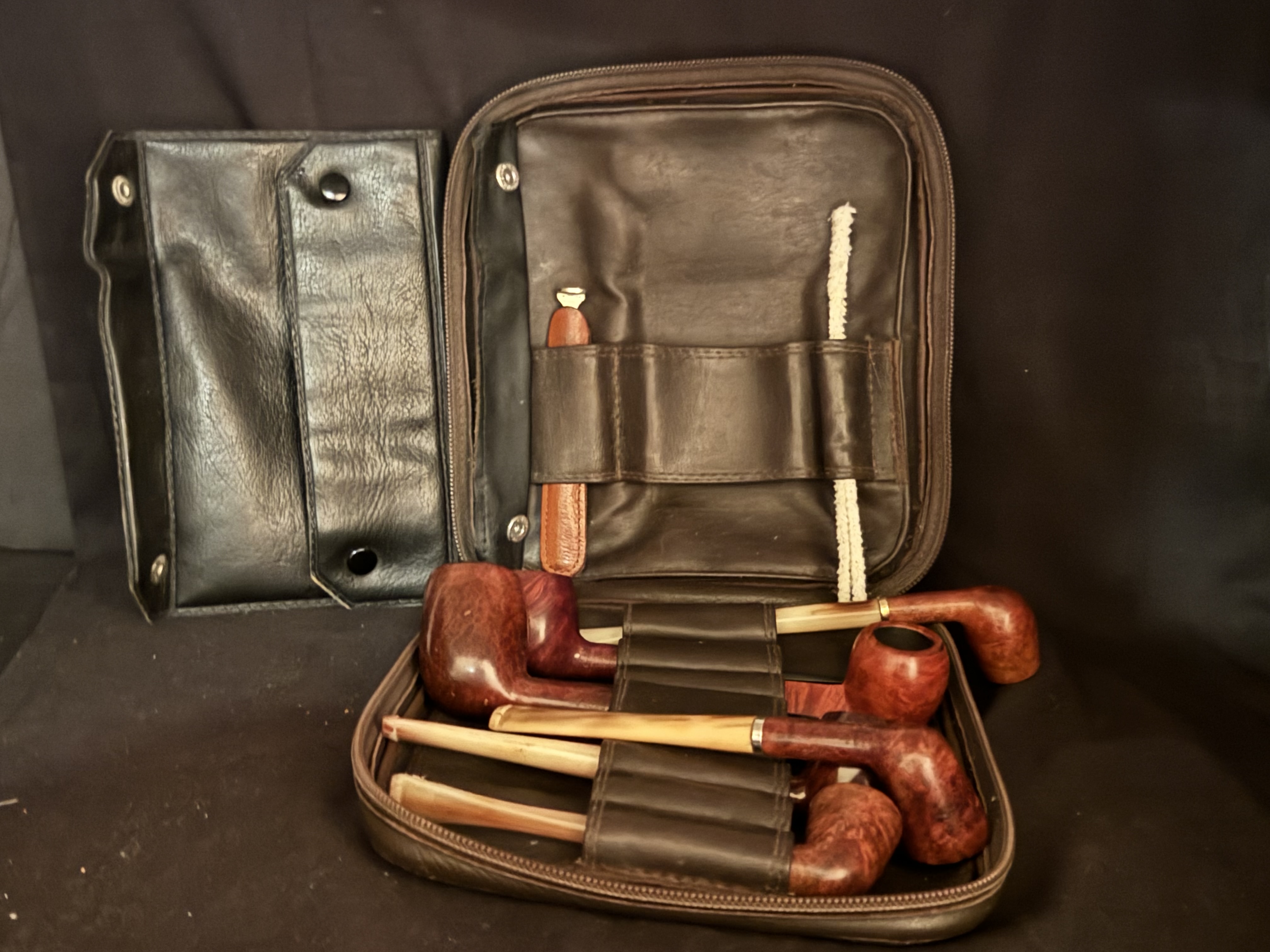 German Leather 7-Pipe Tobacco Accessory Bag 3