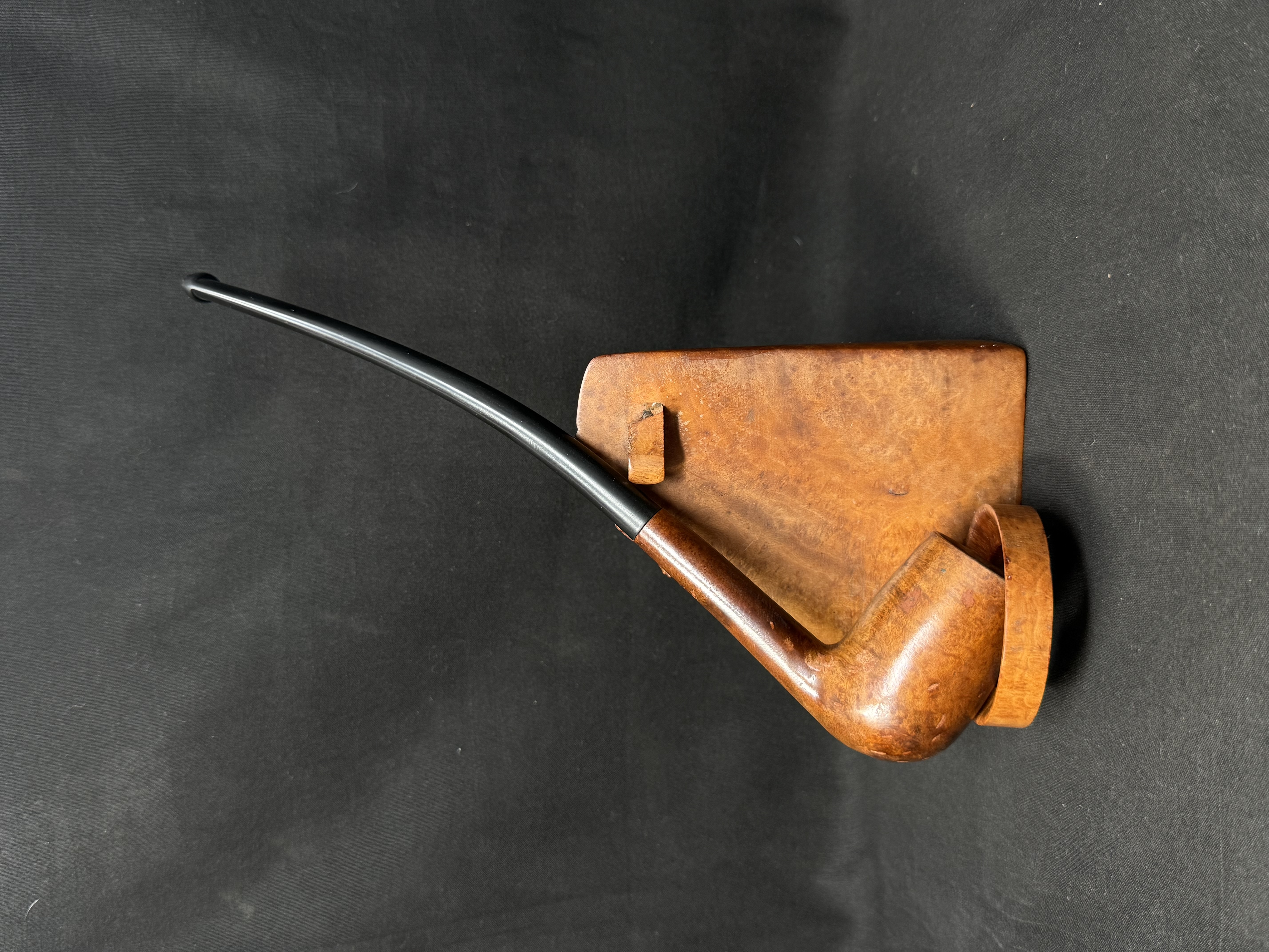 Bruyere Garantie Churchwarden Small Smooth Curved Billiard Estate Pipe 2
