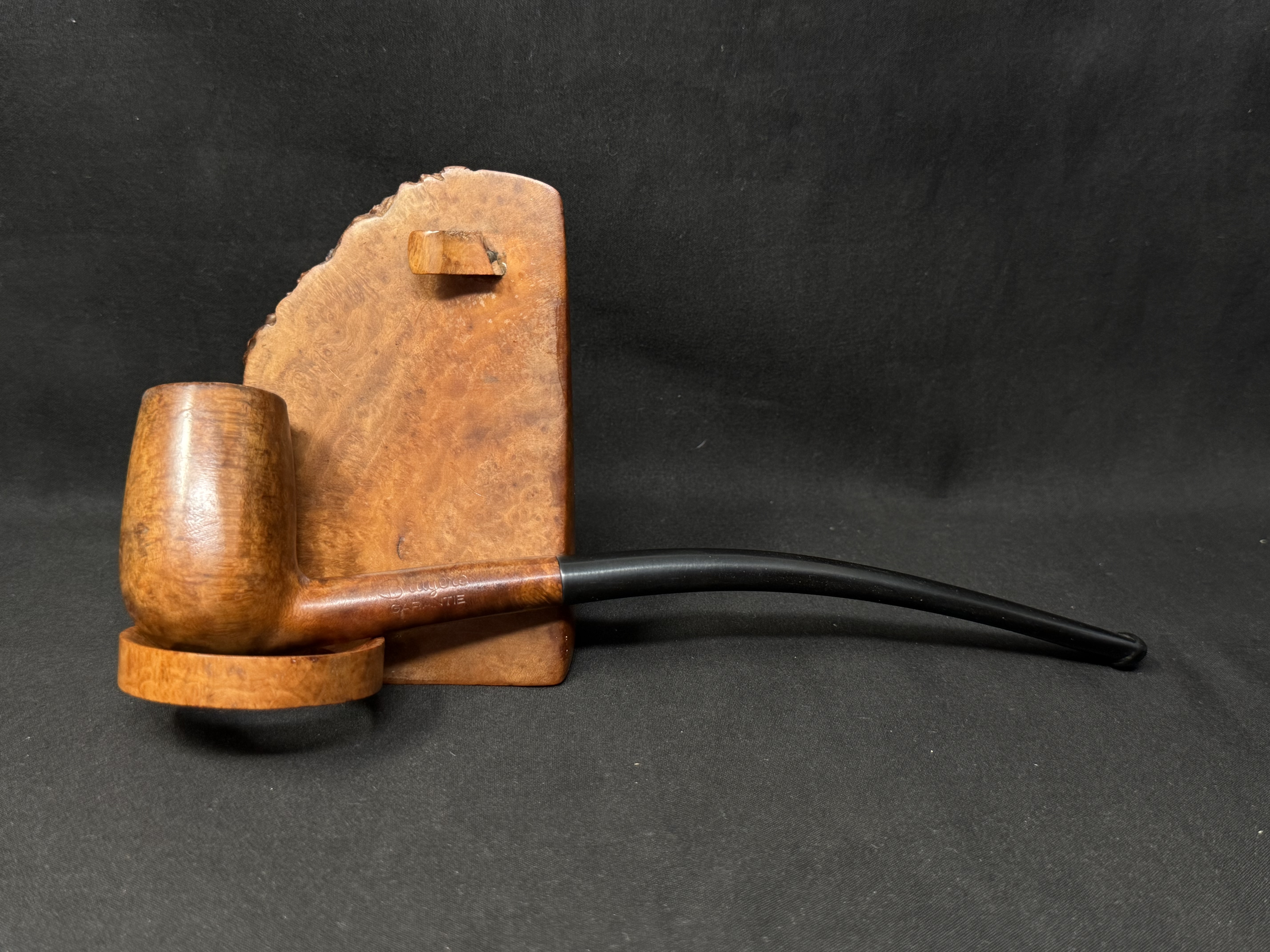 Bruyere Garantie Churchwarden Small Smooth Curved Billiard Estate Pipe 3