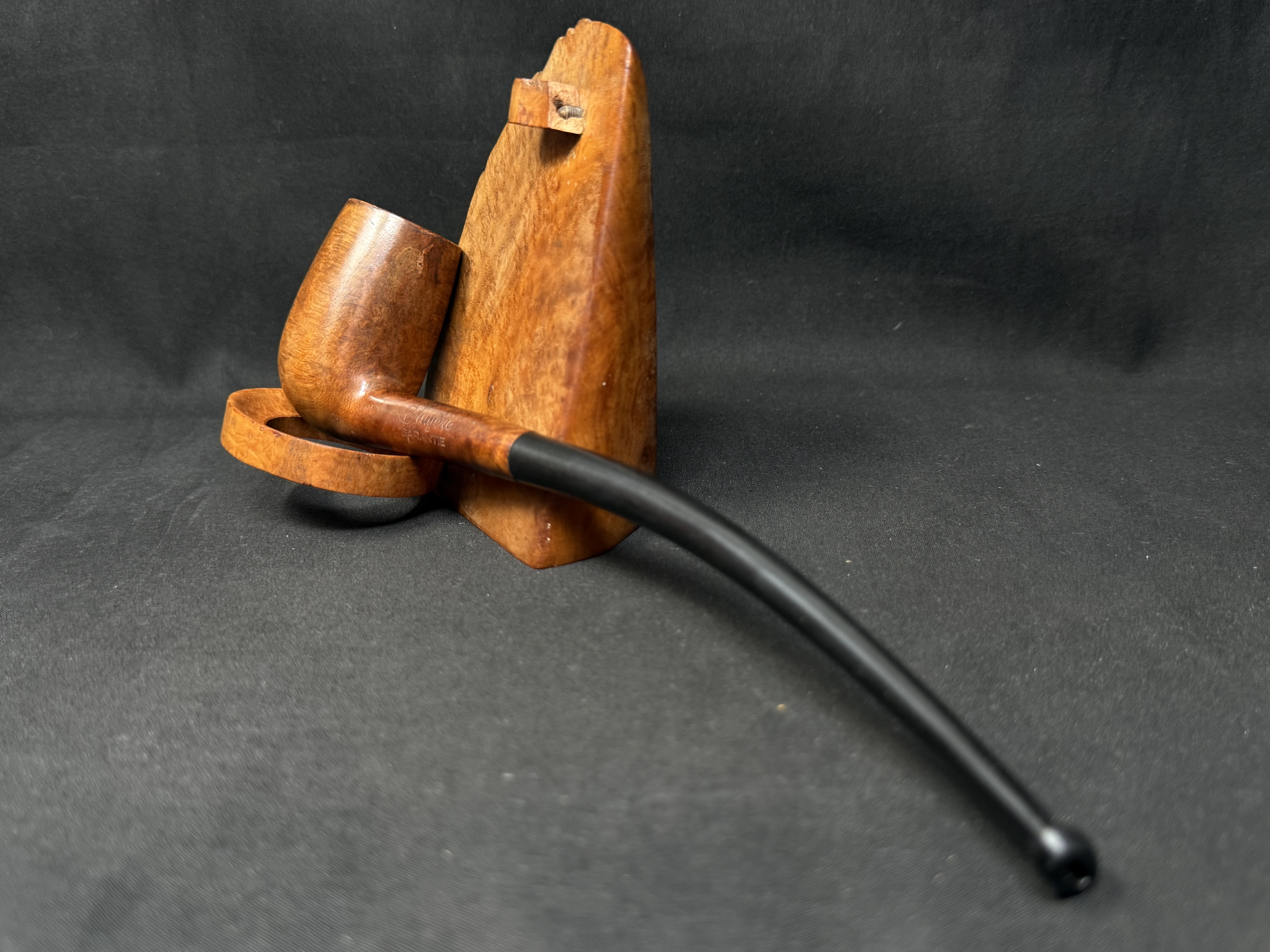 Bruyere Garantie Churchwarden Small Smooth Curved Billiard Estate Pipe 8