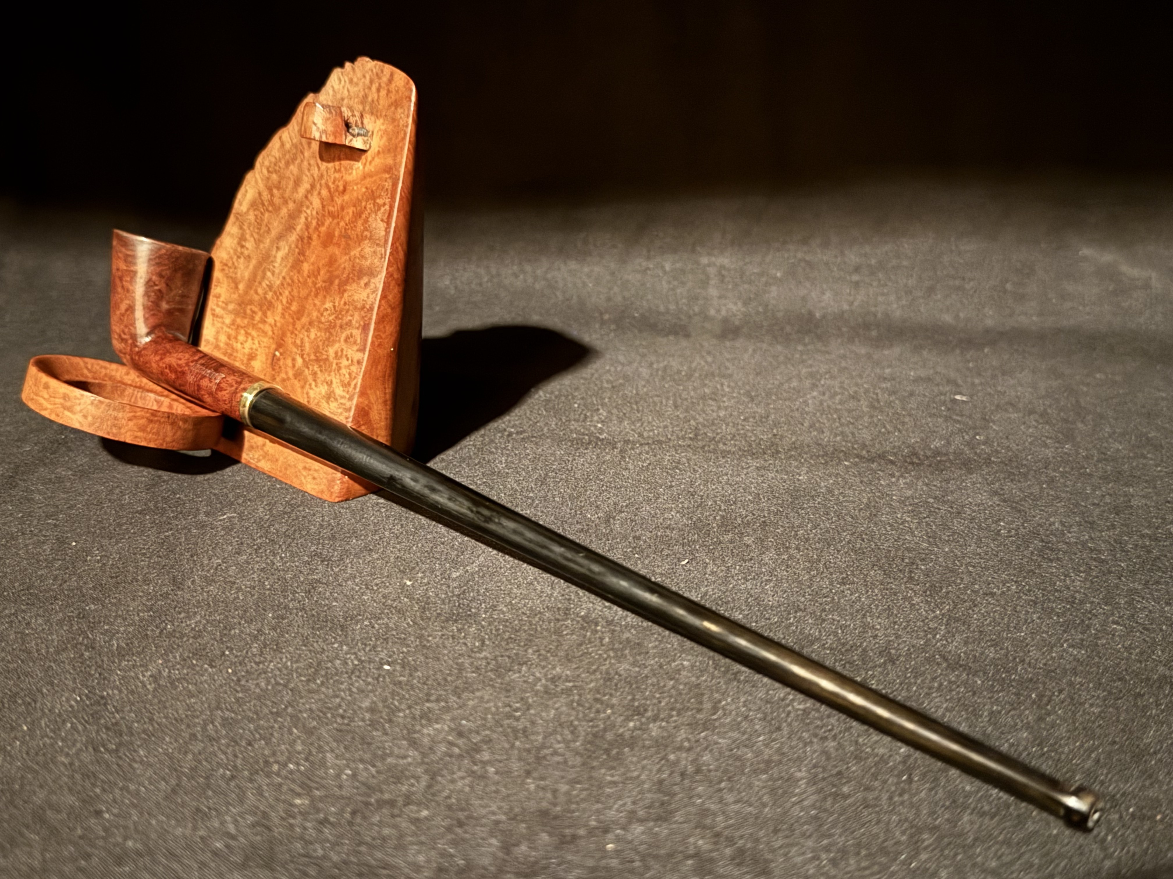 Bruyere Garantie Churchwarden Smooth Dublin Bowl Estate Pipe, Vulcanite Stem 7