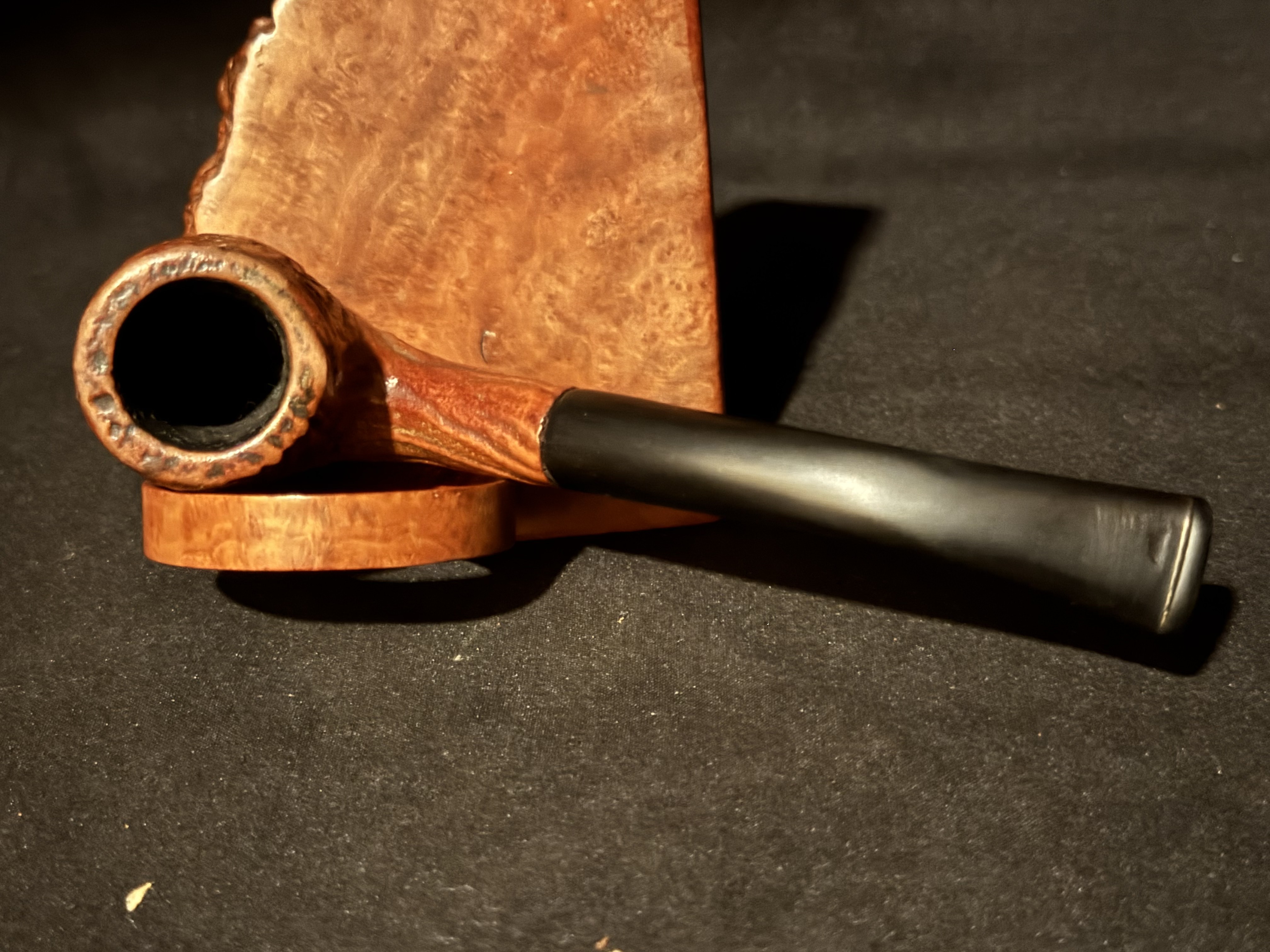 Bruyere Garantie Sandblast Bent Billiard Vulcanite Estate Pipe 5