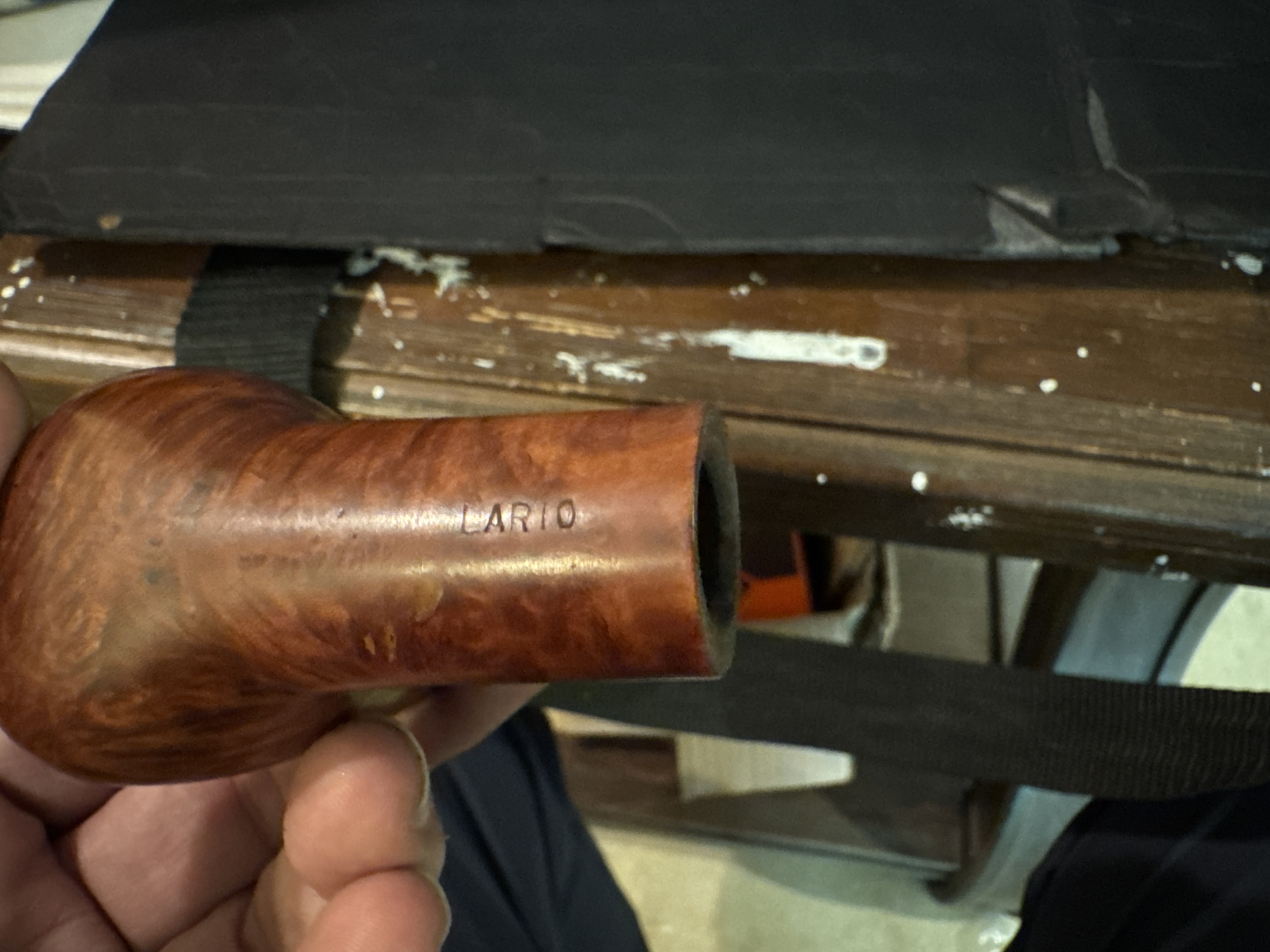 Bruyere Garantie Smooth Bent Oval Bowl Briar Estate Pipe with Vulcanite Fishtail Stem, Unsmoked 3