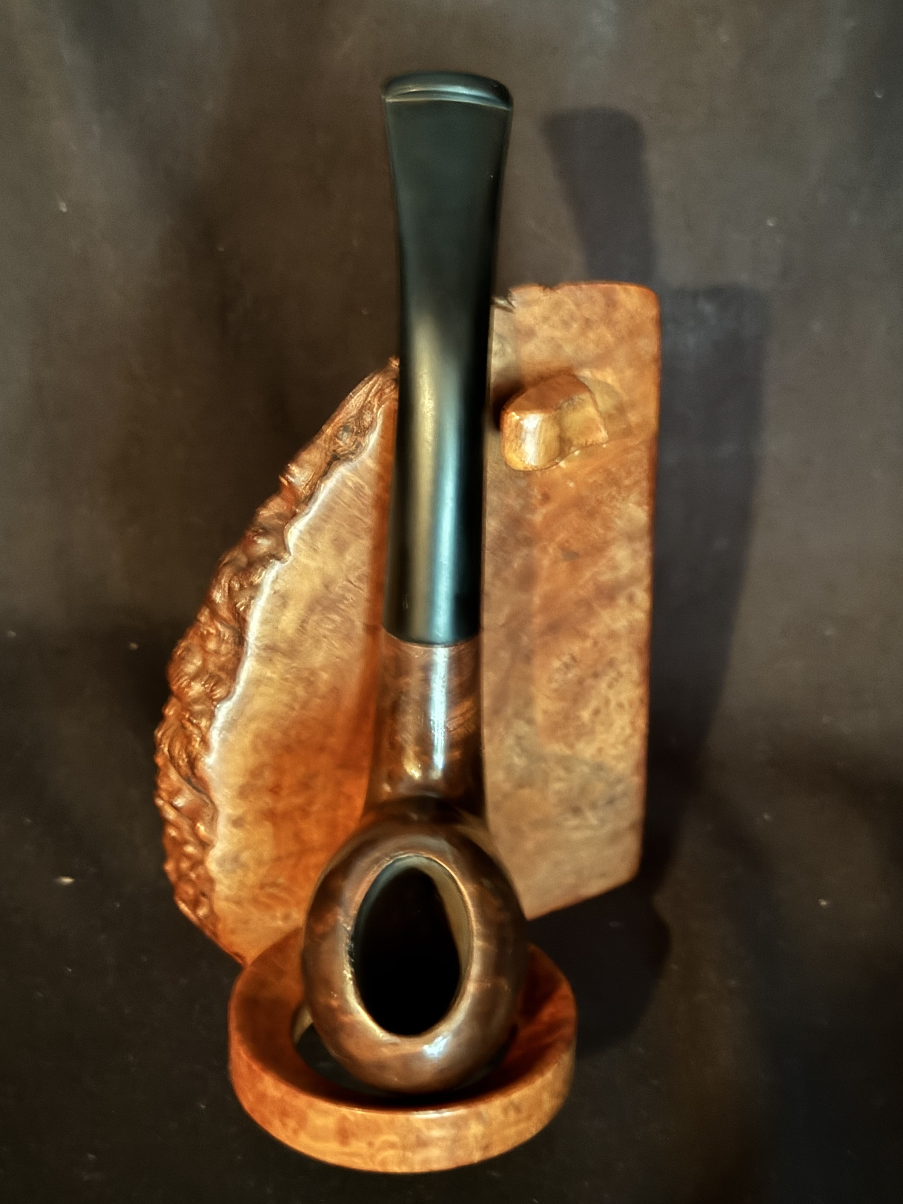 Bruyere Garantie Smooth Bent Oval Bowl Briar Estate Pipe with Vulcanite Fishtail Stem, Unsmoked 13